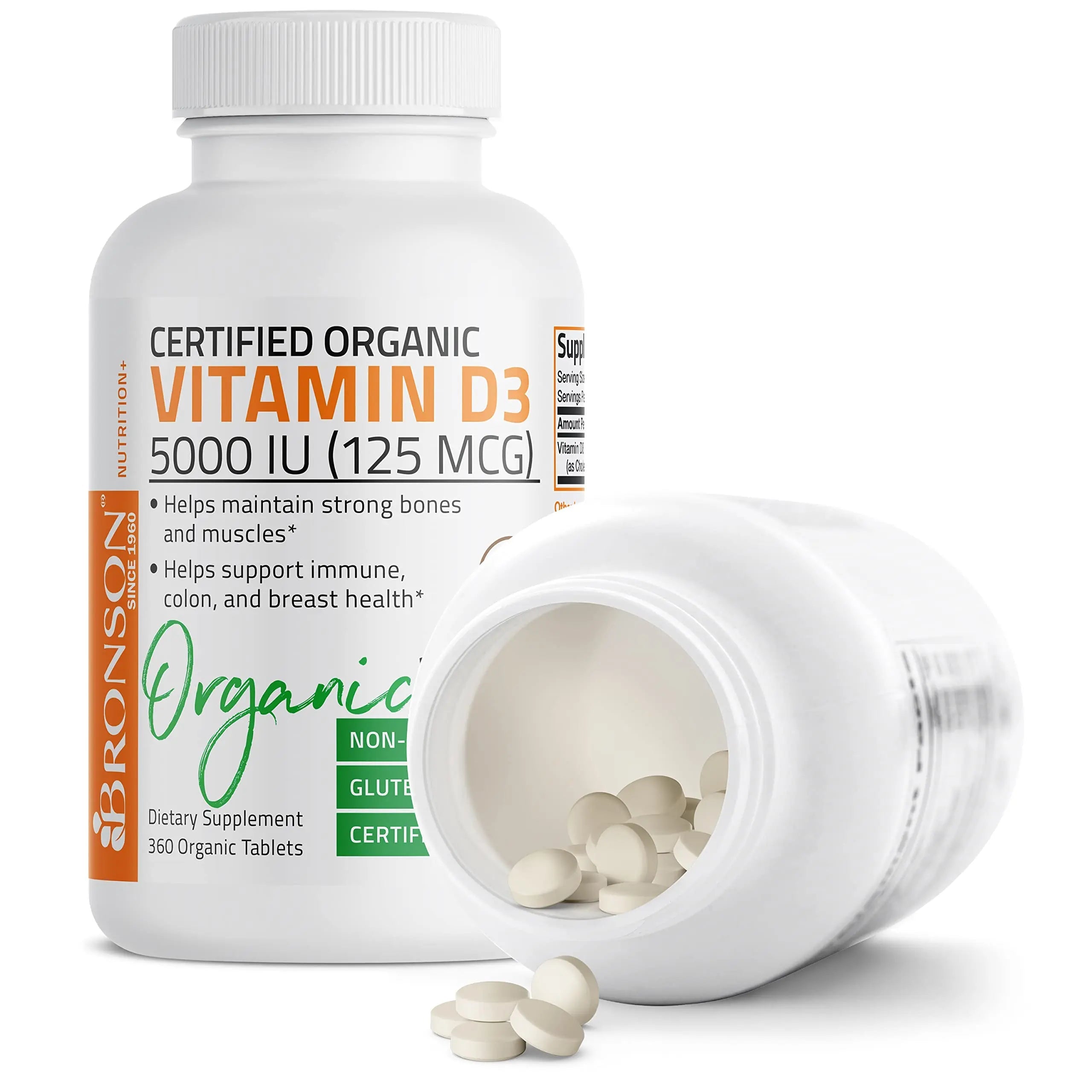 Bronson Vitamin D3 5,000 IU (1 Year Supply) for Immune Support, Healthy Muscle Bronson Au supplements