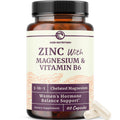 Zinc and Magnesium Supplement with Vitamin B6 | Women’s Hormone Balance, Menstrual Cycle & Immune Support | High Absorption Chelated Magnesium Glycinate with Zinc Picolinate and VIT B6 | 60 Ct Nobi Nutrition Au supplements