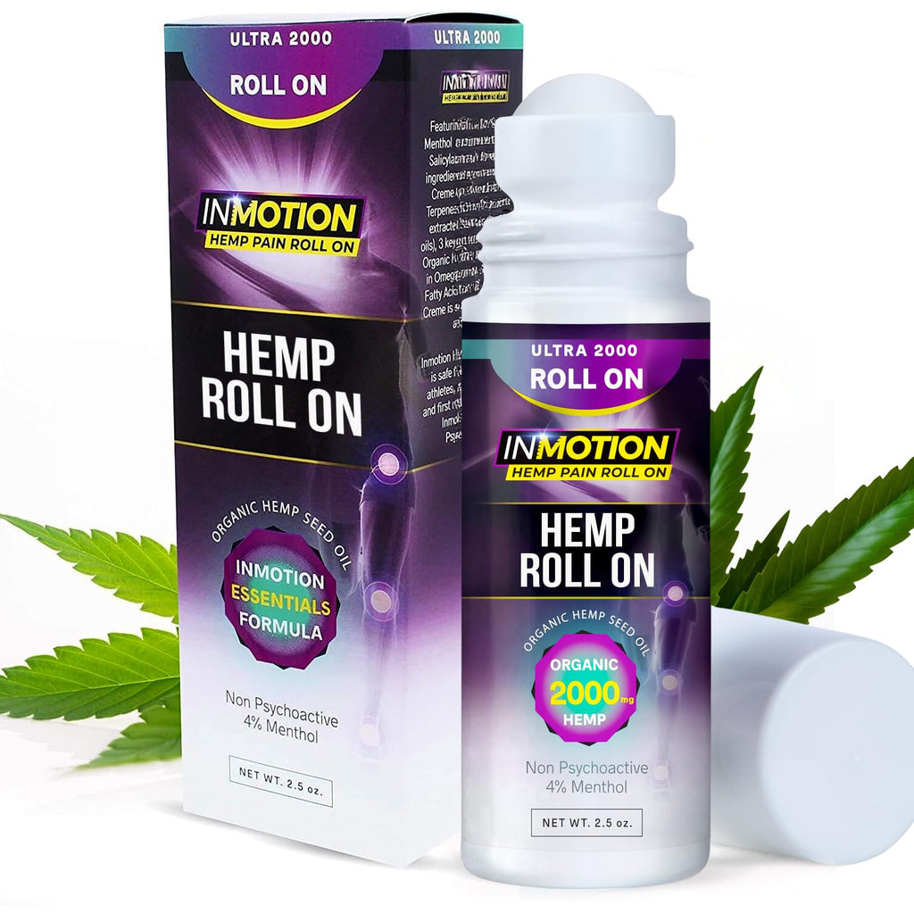 Inmotion Hemp Roll On for Pain Relief - Premium Ultra Strength Fast Acting, Long Lasting, Odorless Hemp Oil Roll On Pain Reliever for Joint, Muscle, & Back InMotion Hemp Au supplements