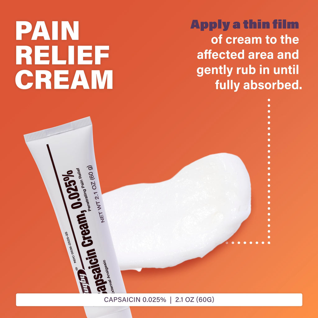 Rugby Capsaicin 0.025% Cream for Penetrating Pain Relief - 2.1 Oz (60g) (3 Pack) RUGBY LABORATORIES Au supplements