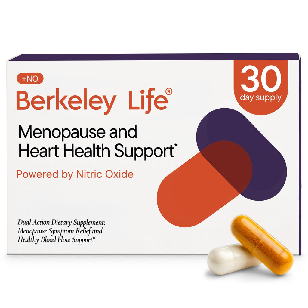 Berkeley Life Menopause and Heart Health Support Supplements - Hormone-Free Dual-Action Nitric Oxide Supplement for Menopause Symptom Relief & Healthy Blood Flow Support for Women - 60 Capsules Berkeley Life Au supplements