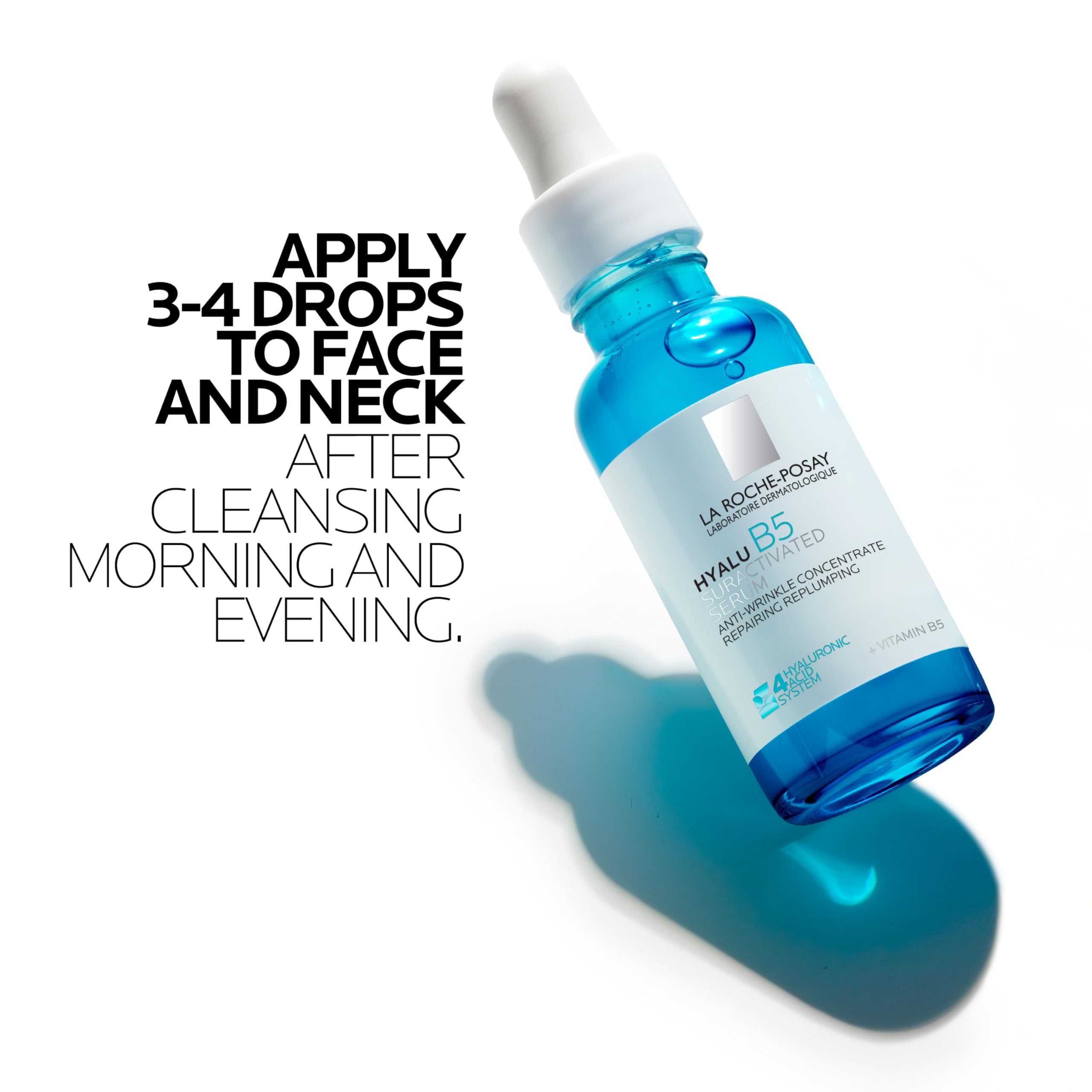 La Roche-Posay Hyalu B5 Suractivated Hyaluronic Acid Serum for Face, Vitamin B5 + Hyaluronic Acid + Glycerin