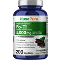 NusaPure Fo-Ti 30:1 Extract, 167 mg Equivalent to 5000mg per Veg Caps, 200 Count, Non-GMO, Vegan, Bioperine NusaPure Au supplements