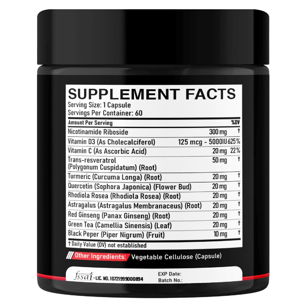 DEDICAD 11in1 NAD Supplement with Nicotinamide Riboside, Quercetin, Resveratrol and 8 More - 2 Month Supply DEDICAD Au supplements