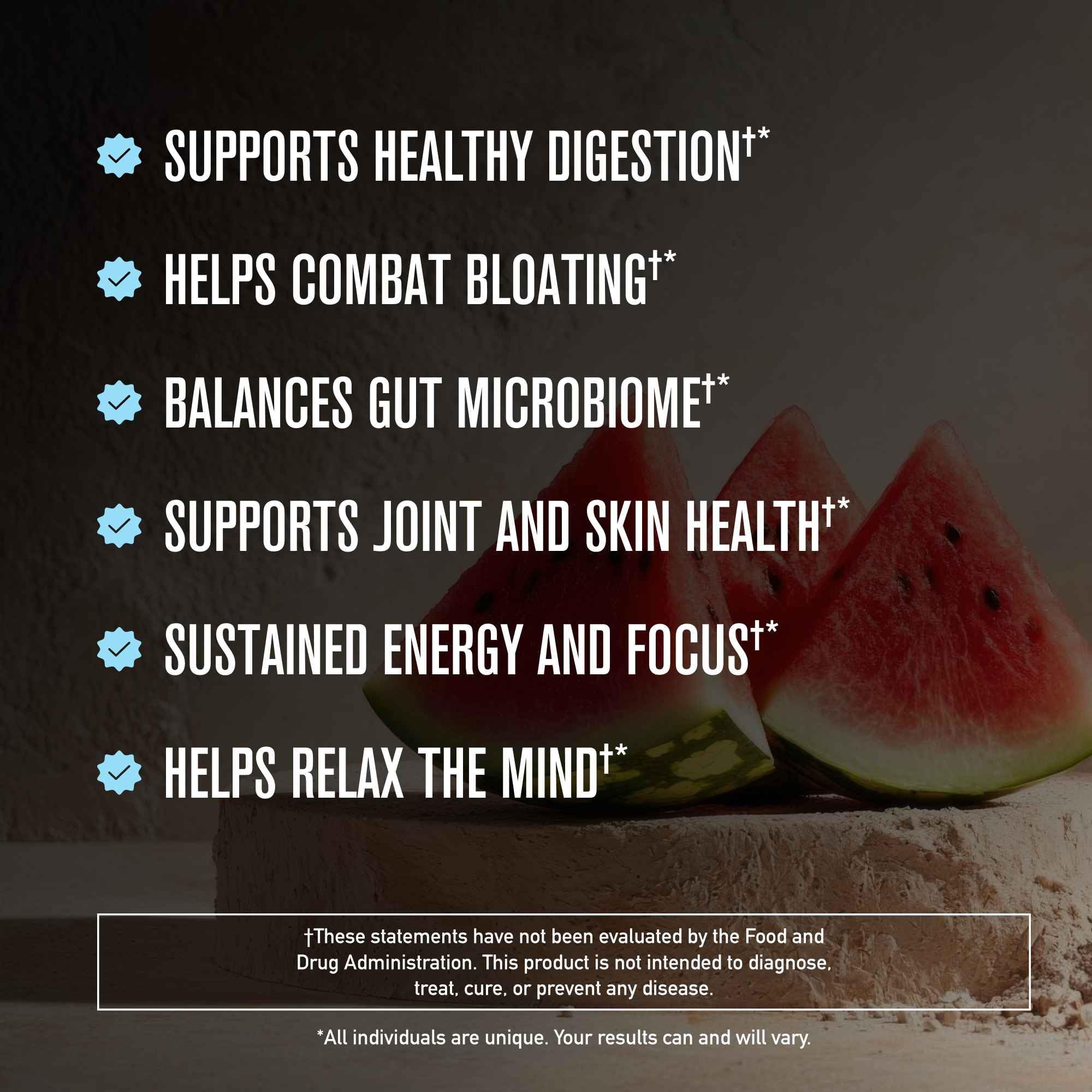 ROUNDHOUSE PROVISION Morning Kick, Powder Supplement for Healthy Digestion, Energy Levels, and Overall Wellness, 30 Servings (9.1 Ounce (Pack of 1), Watermelon Mint) ROUNDHOUSE PROVISION Au supplements