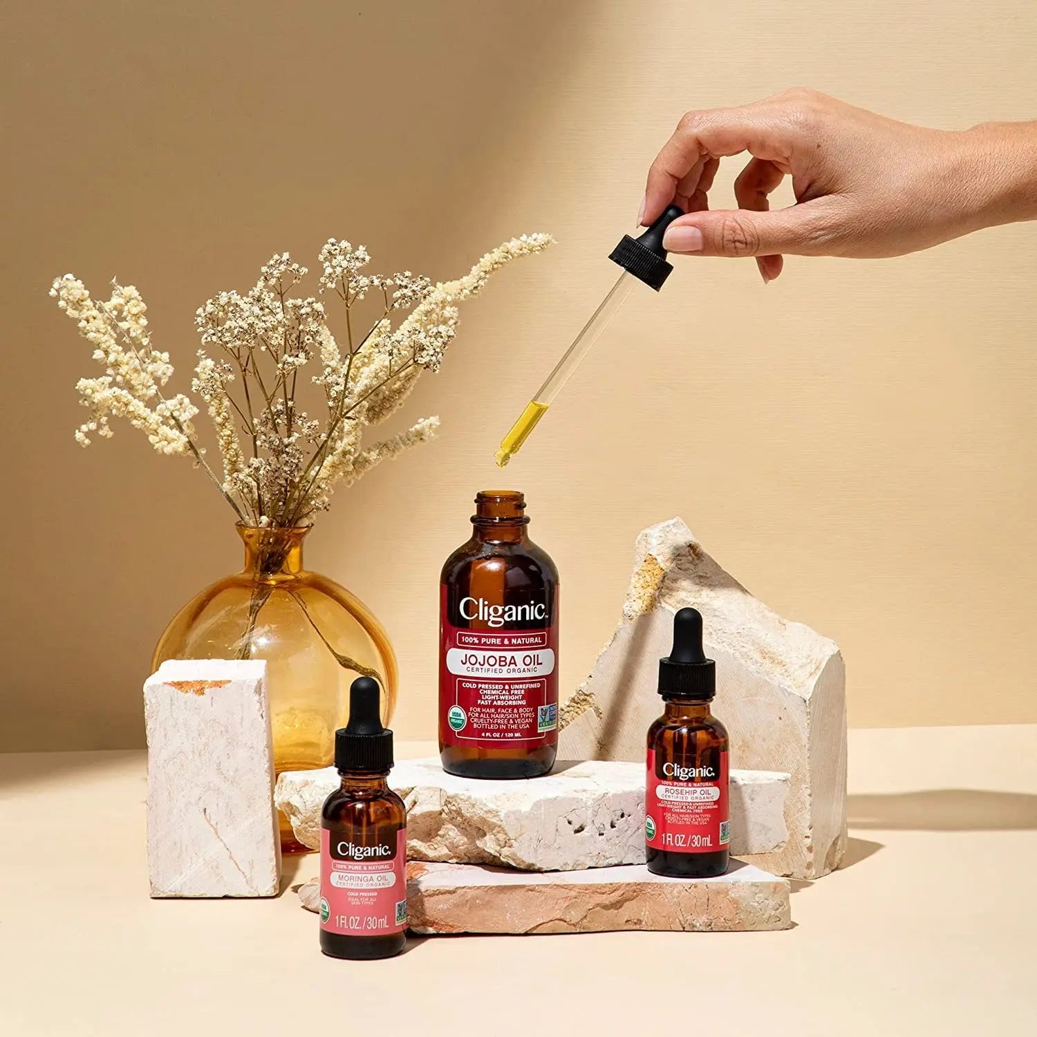 Cliganic Organic Pumpkin Seed Oil, 100% Pure - For Face & Hair | Natural Cold Pressed Unrefined Cliganic Au supplements