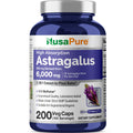 NusaPure Astragalus 20:1 Extract, 300 mg Equivalent to 6,000mg Per Serving, 200 Veggie Capsules, Vegan, Non-GMO & Bioperine NusaPure Au supplements