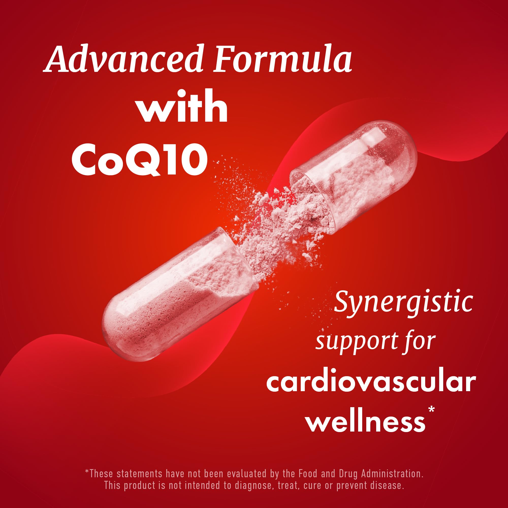 Red Yeast Rice with CoQ10 Supplement | Healthy Cholesterol Levels & Heart Health Support | Extra Strength Red Yeast Rice 1200 MG (600 MG Per Capsule) with Monakolin K