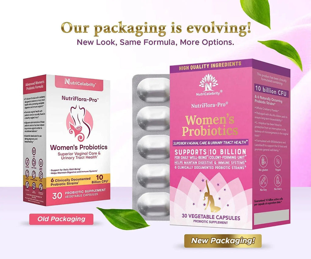 NutriCelebrity NutriFlora-Pro Probiotics for Women, Vaginal, Urinary Health, Immune System Digestive Nutricelebrity Au supplements