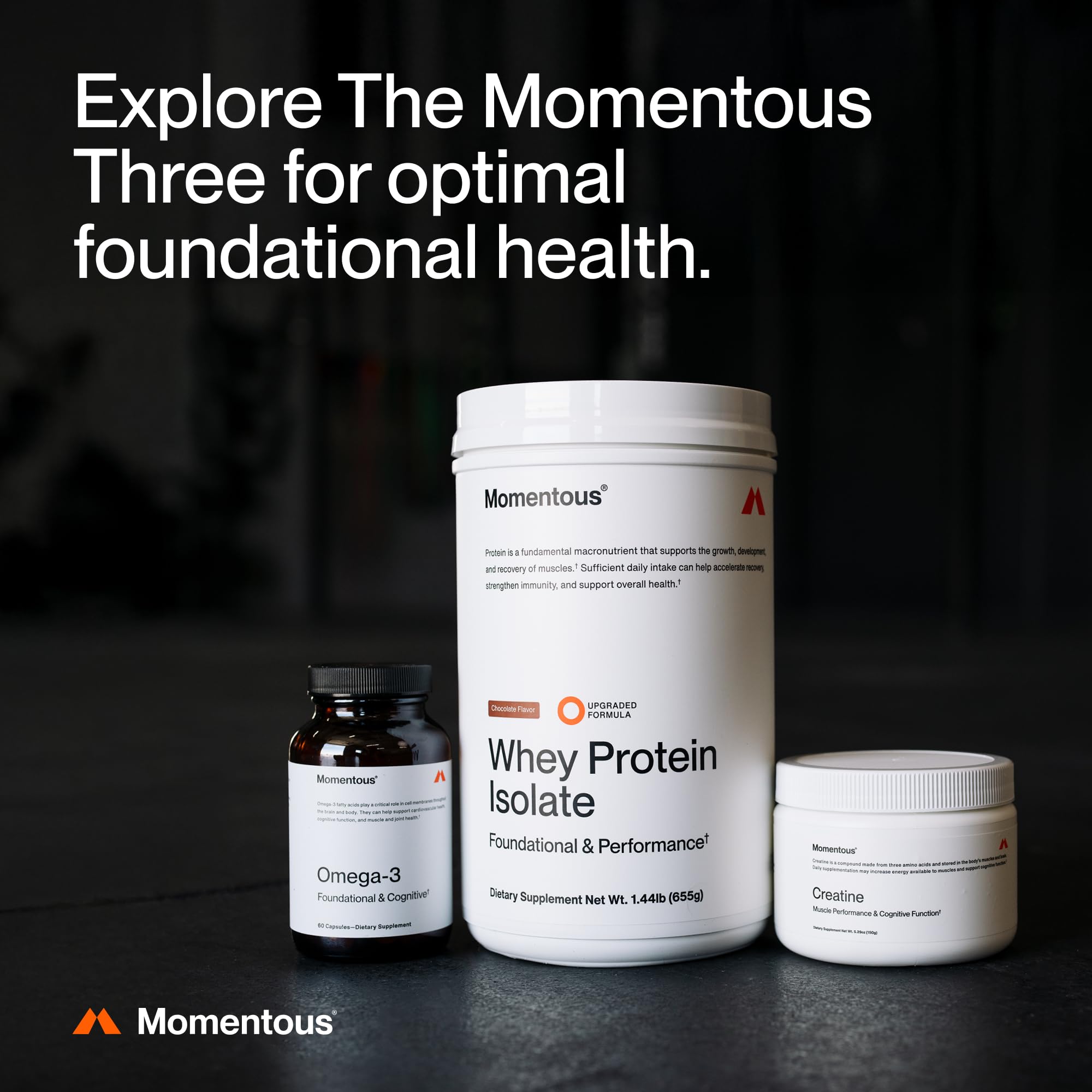 Momentous Creatine Monohydrate Powder - Creatine Powder - Supports Strength, Lean Muscle, & Recovery for Men & Women - NSF Certified for Sport - 5 g per Serving - 30 Servings