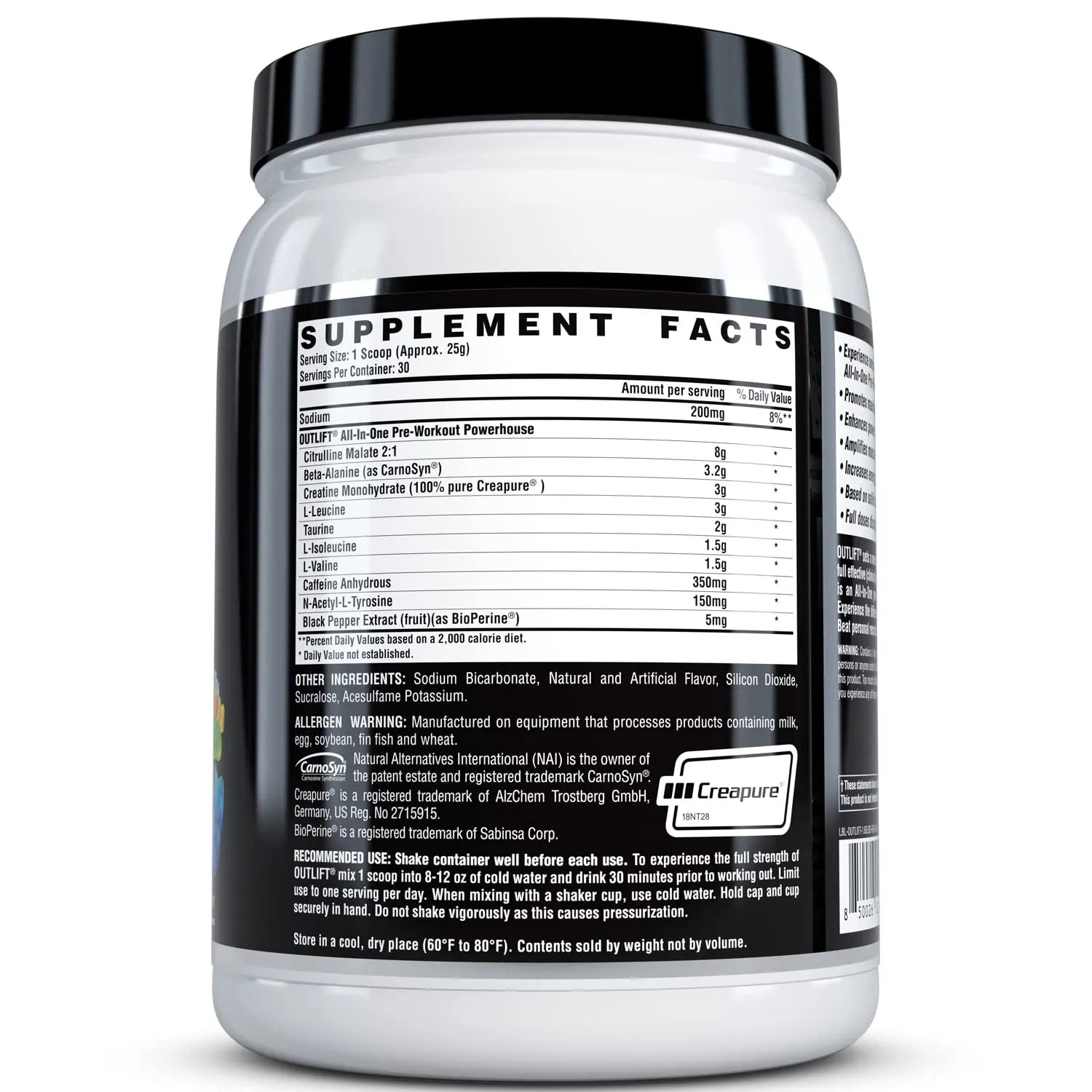 Nutrex Outlift Clinically Dosed Pre Workout Powder with Creatine, 8G Citrulline, BCAA Nutrex Research Au supplements