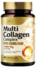 Multi Collagen Peptides for Women & Men - 2400mg per Serving - Best Hydrolyzed Collagen Complex with Type I, II, III, V, X - Hair, Skin, Nails & Joint Support