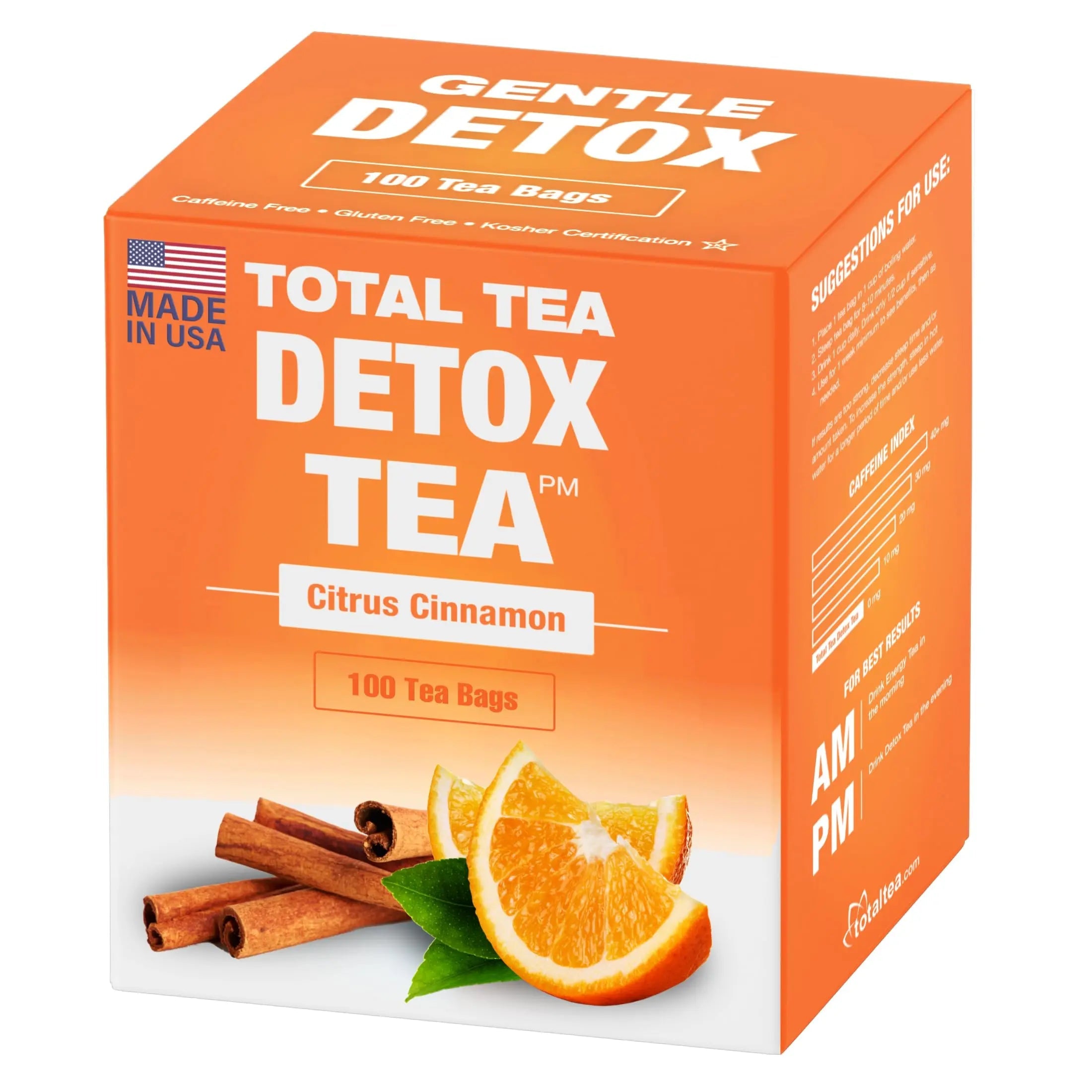 Detox Tea Caffeine Free, Herbal Tea with Chamomile, Hibiscus Tea and Ginger Root Total Tea Au supplements