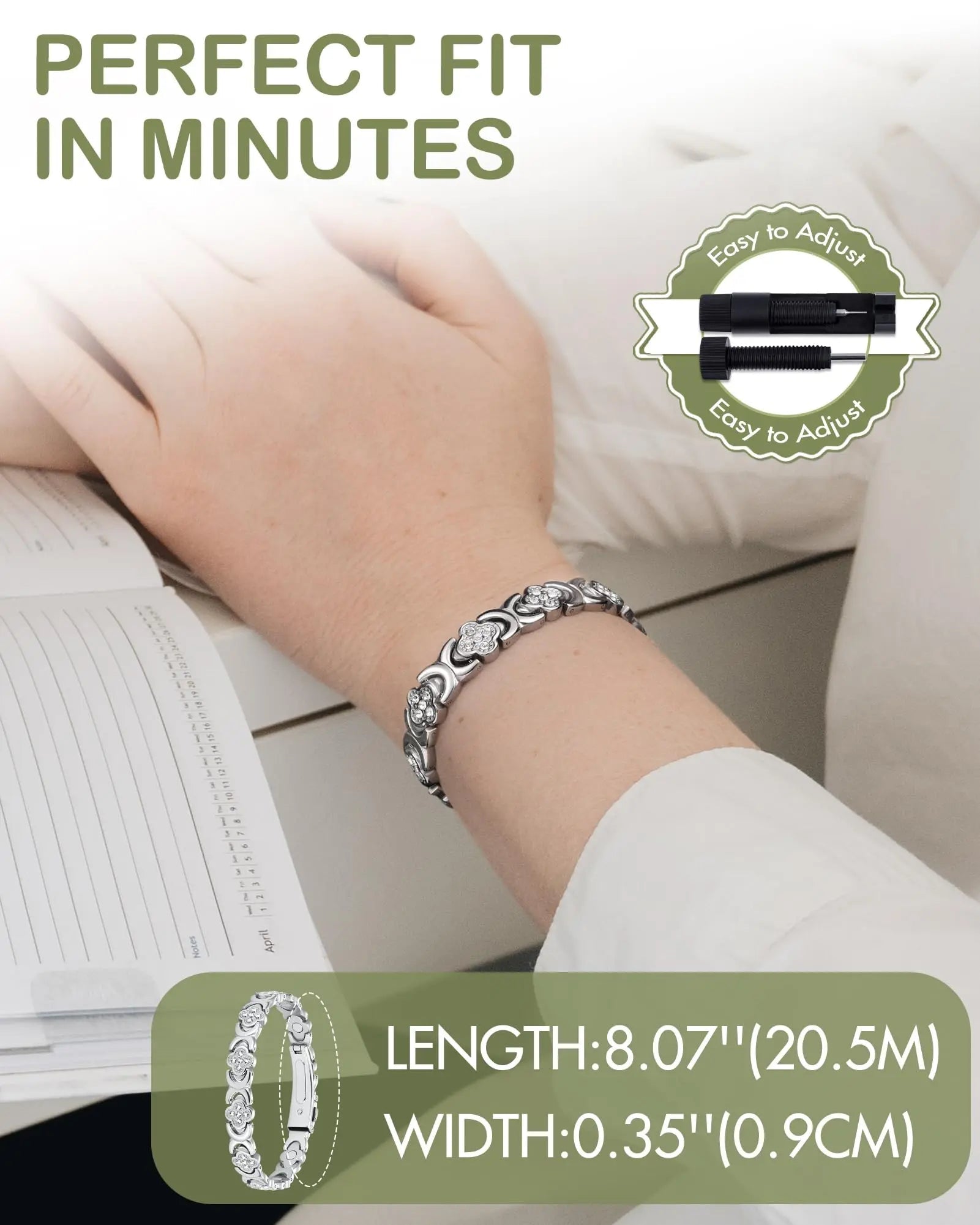Feraco Ultra Strength Magnetic Bracelets for Women with Neodymium Therapy Magnets Feraco Au supplements