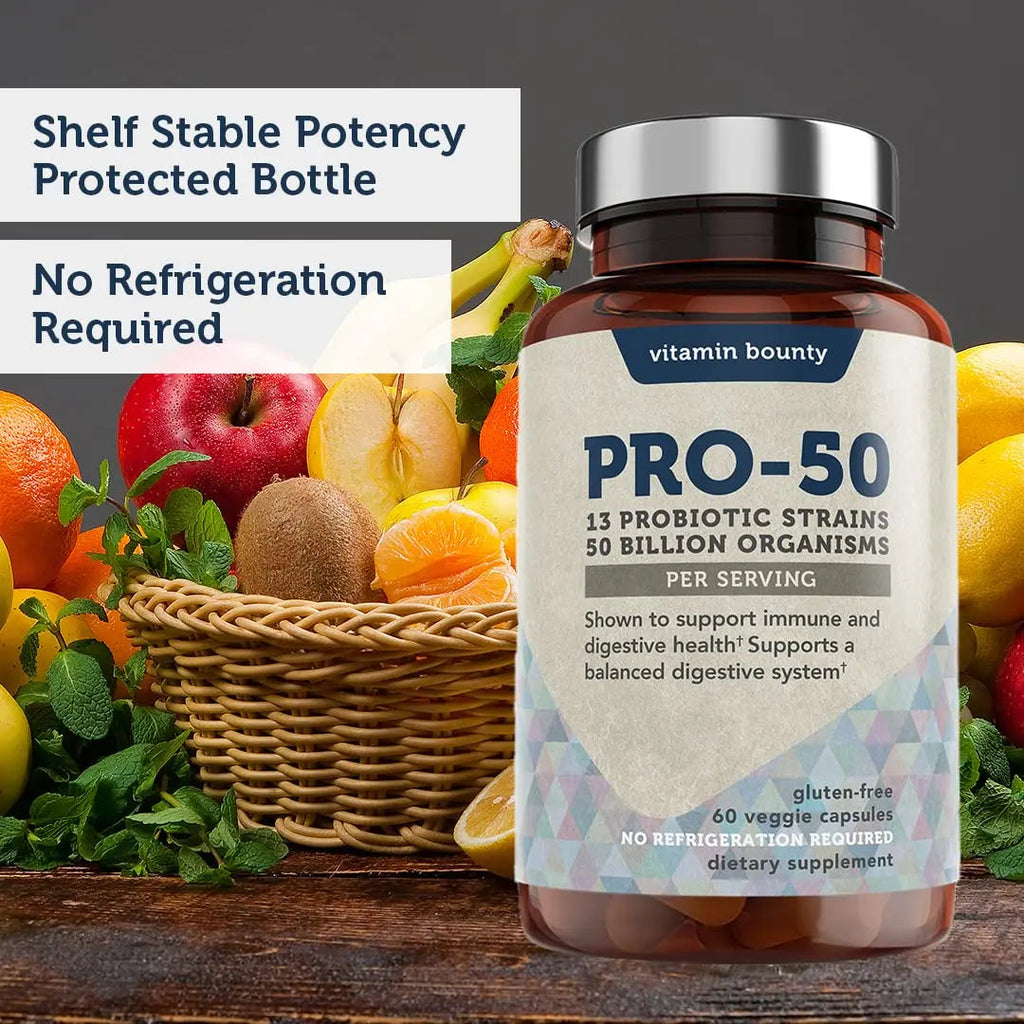 Vitamin Bounty Pro-50 Probiotics Supplement- 13 Probiotic Strains, Gut Health Vitamin Bounty Au supplements