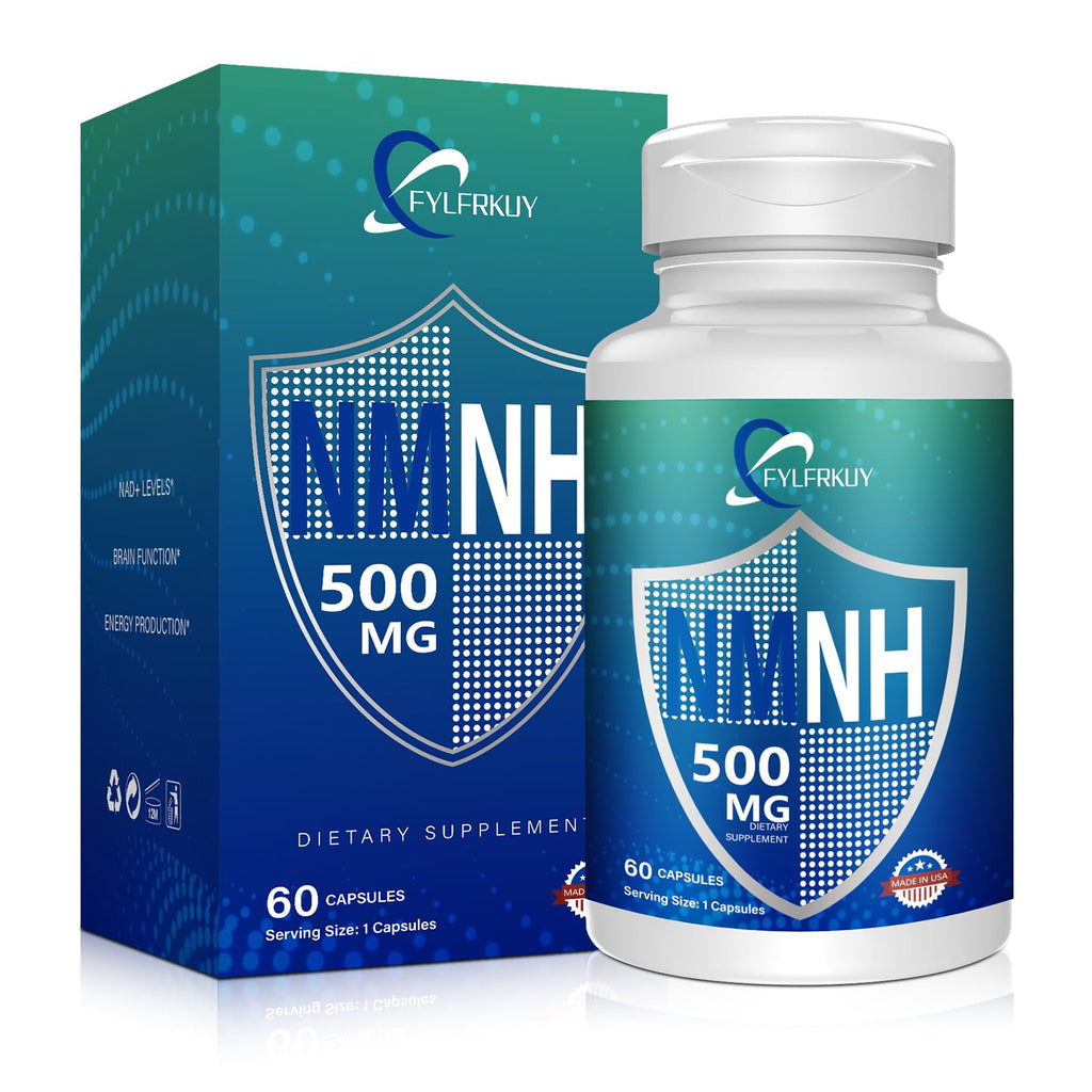 FYLFRKUY New NMNH 500mg Per Serving (Dihydronicotinamide Mononucleotide), NAD 𝐒𝐮𝐩𝐩𝐥𝐞𝐦𝐞𝐧𝐭𝐬 Pure Organic, More Effective Than NMN for Anti-Aging, Energy, Immunity, Focus - 60 Count FYLFRKUY Au supplements