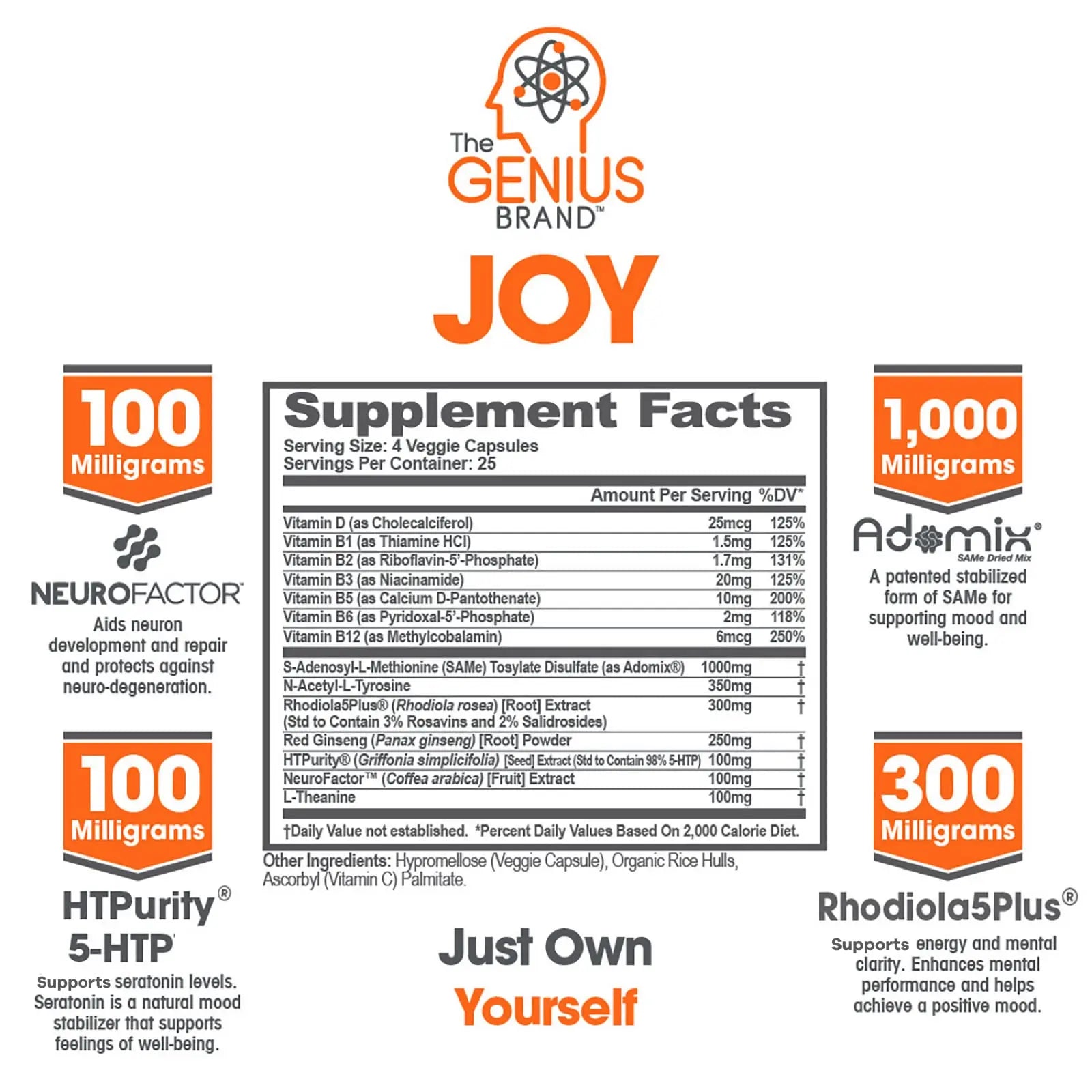 Genius Joy, Nootropic Mood Enhancer Supplement - Support Cognitive Health The Genius Brand Au supplements