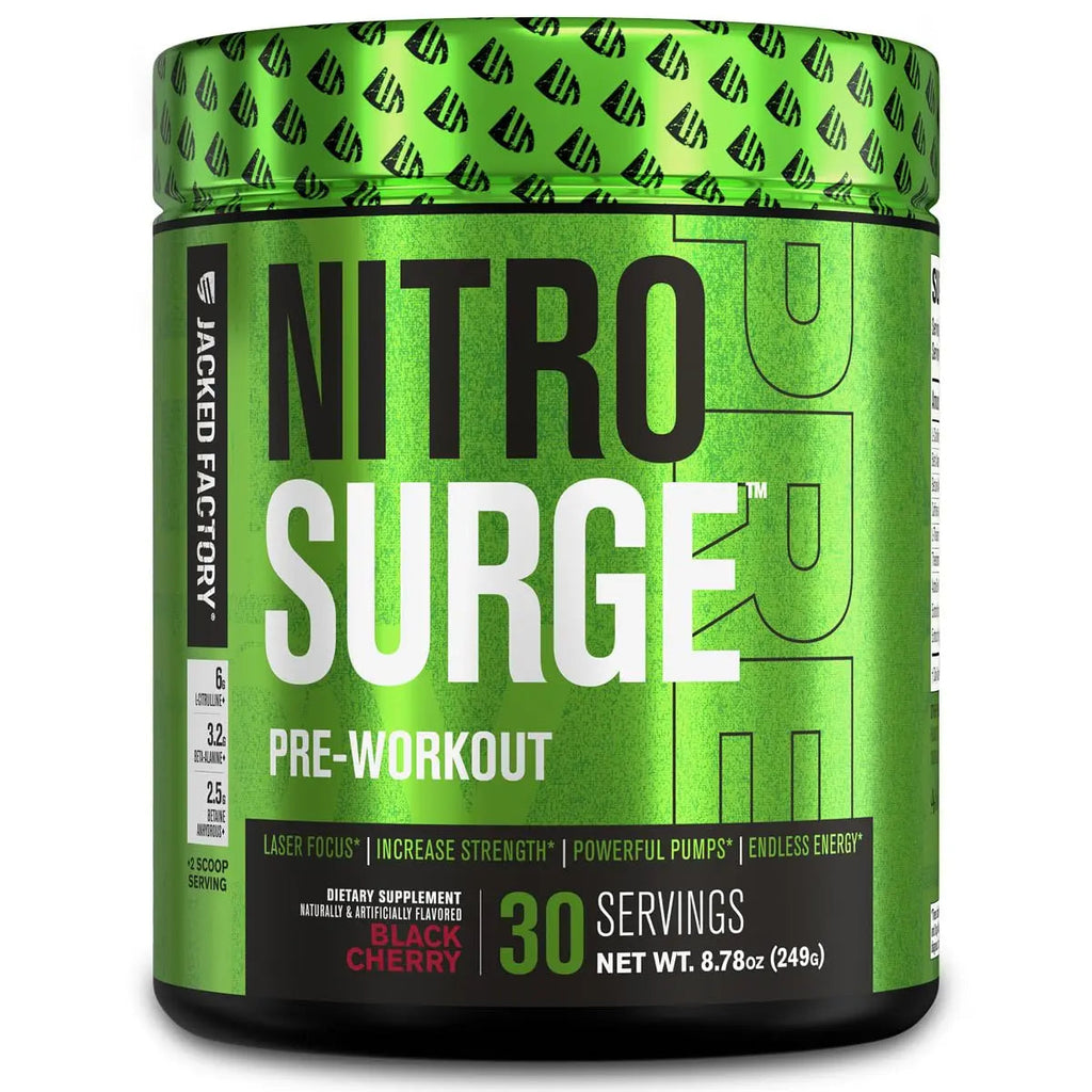 NITROSURGE Pre Workout Supplement - Endless Energy, Instant Strength Gains Jacked Factory Au supplements