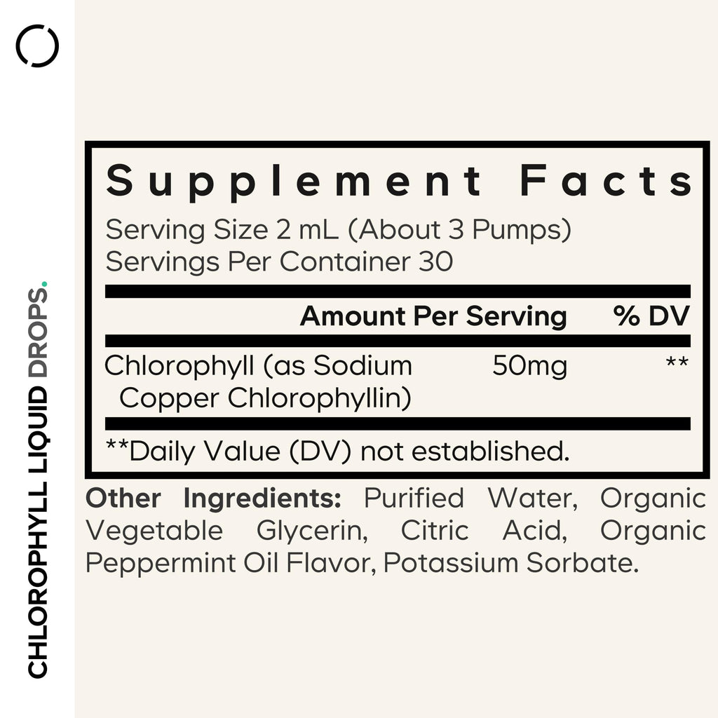 Codeage Chlorophyll Liquid Drops Supplement - Vegan Chlorophyll 50 mg per Serving, Organic Peppermint Flavor Clorofila Drink - Non-GMO, Gluten-Free, Vegan - 2 fl oz Codeage Au supplements