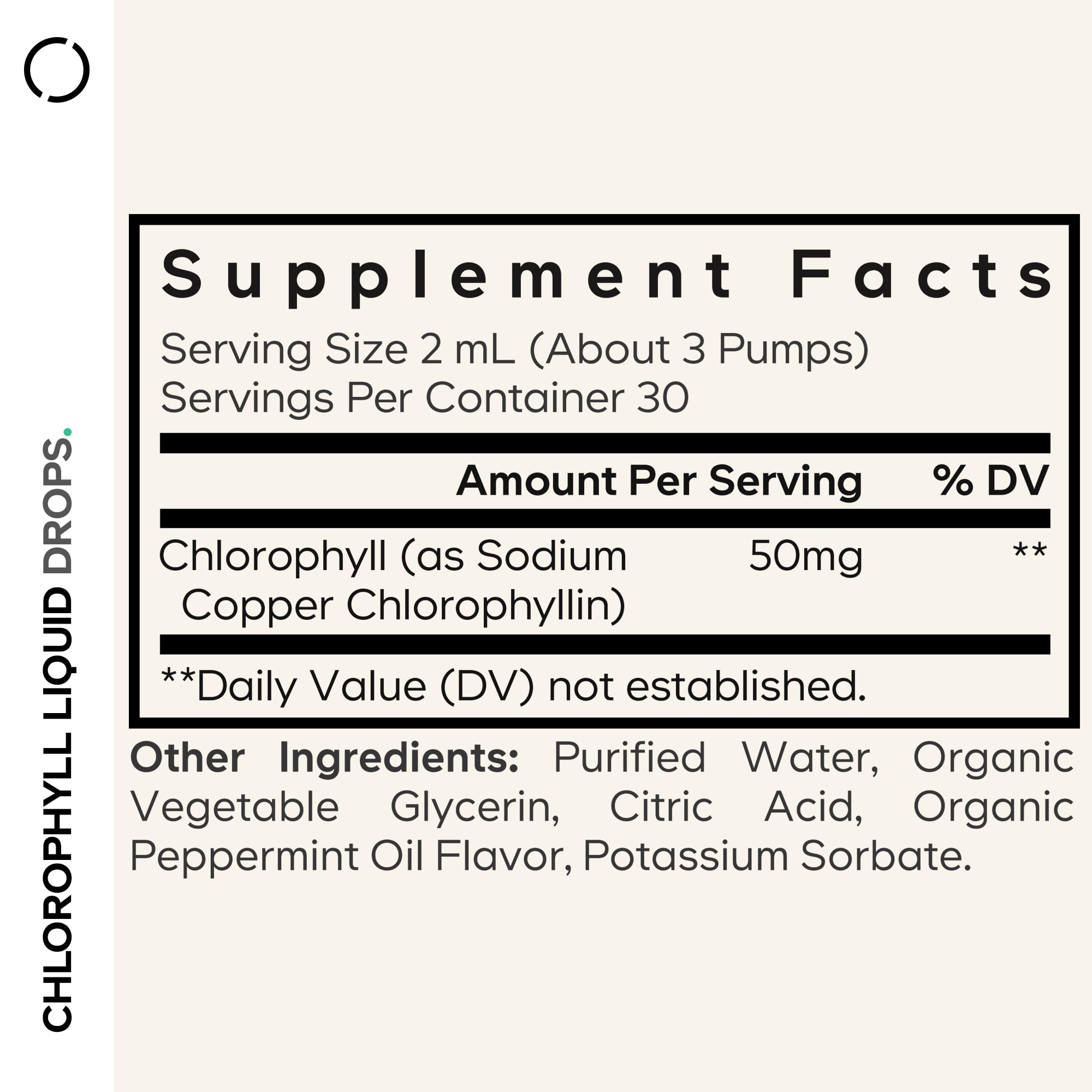Codeage Chlorophyll Liquid Drops Supplement - Vegan Chlorophyll 50 mg per Serving, Organic Peppermint Flavor Clorofila Drink - Non-GMO, Gluten-Free, Vegan - 2 fl oz Codeage Au supplements