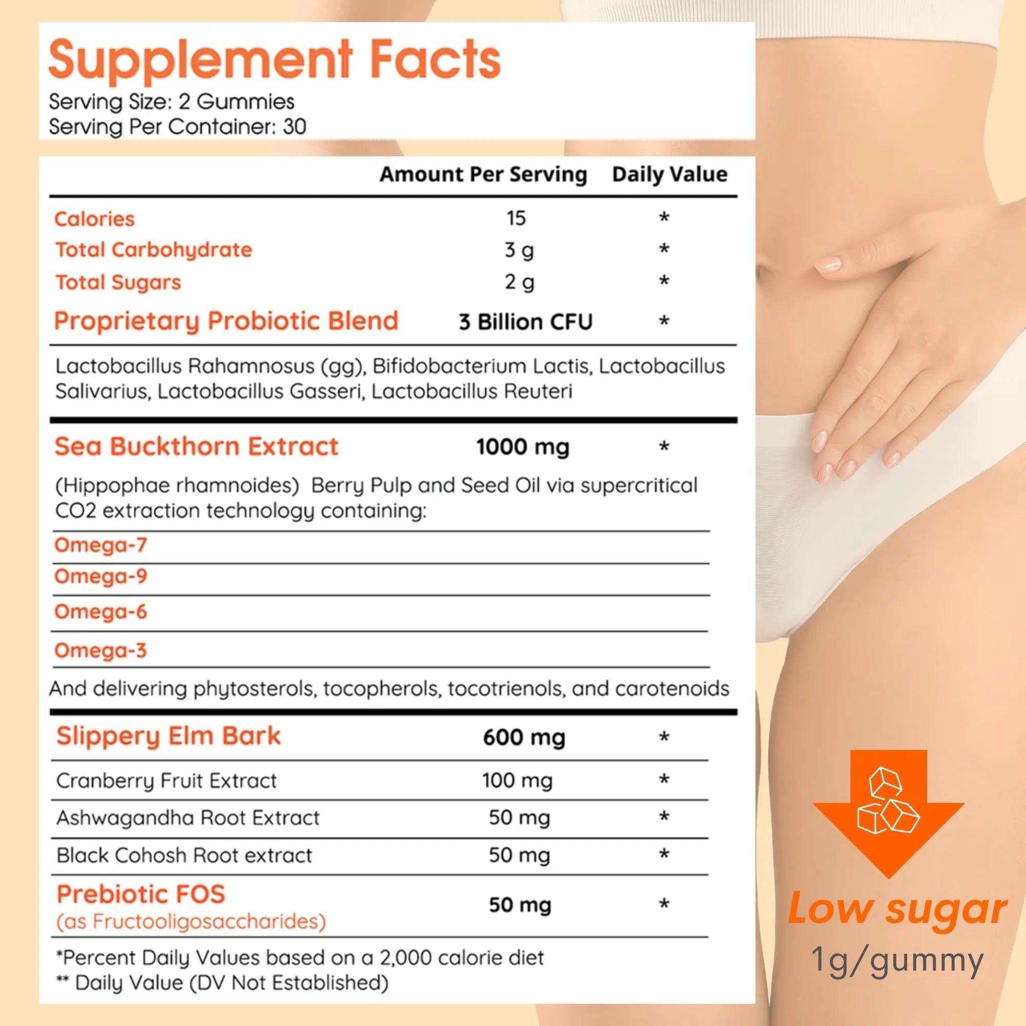 Muun Vaginal Dryness Gummy for Perimenopause Menopause with Slippery Elm Bark, Omega Muun Au supplements