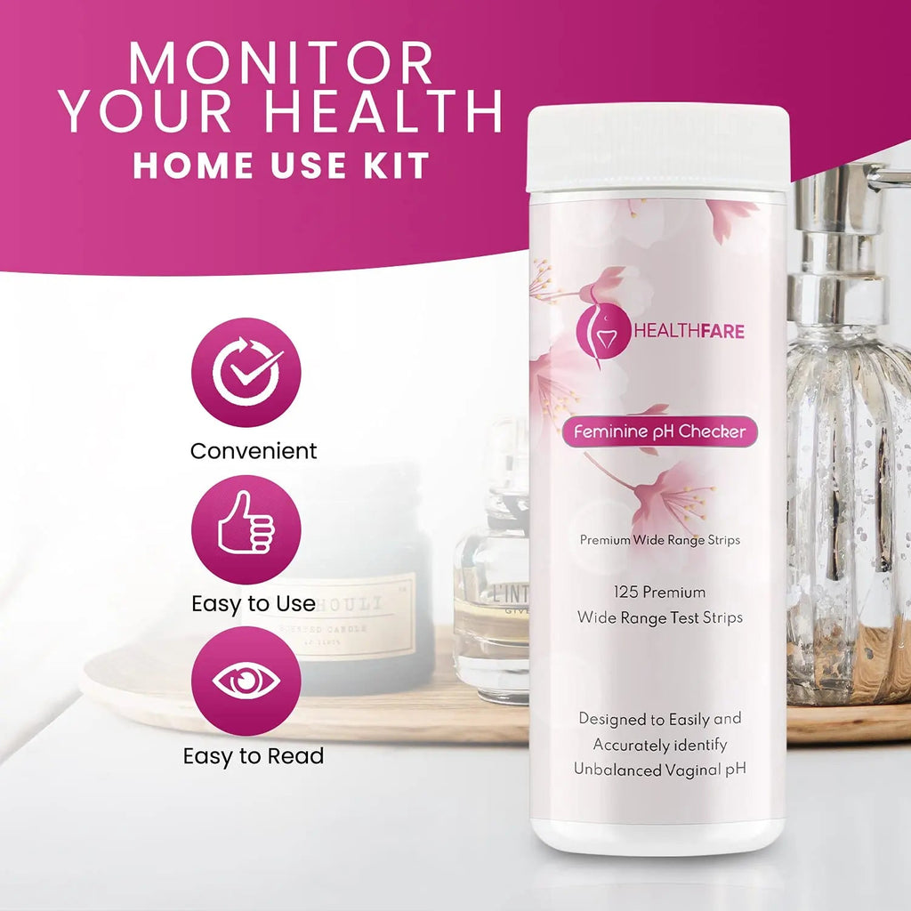 Healthfare Feminine pH Checker Test Strips to Monitor Intimate Health, Balance pH Level 3.0-5.5 Healthfare Au supplements