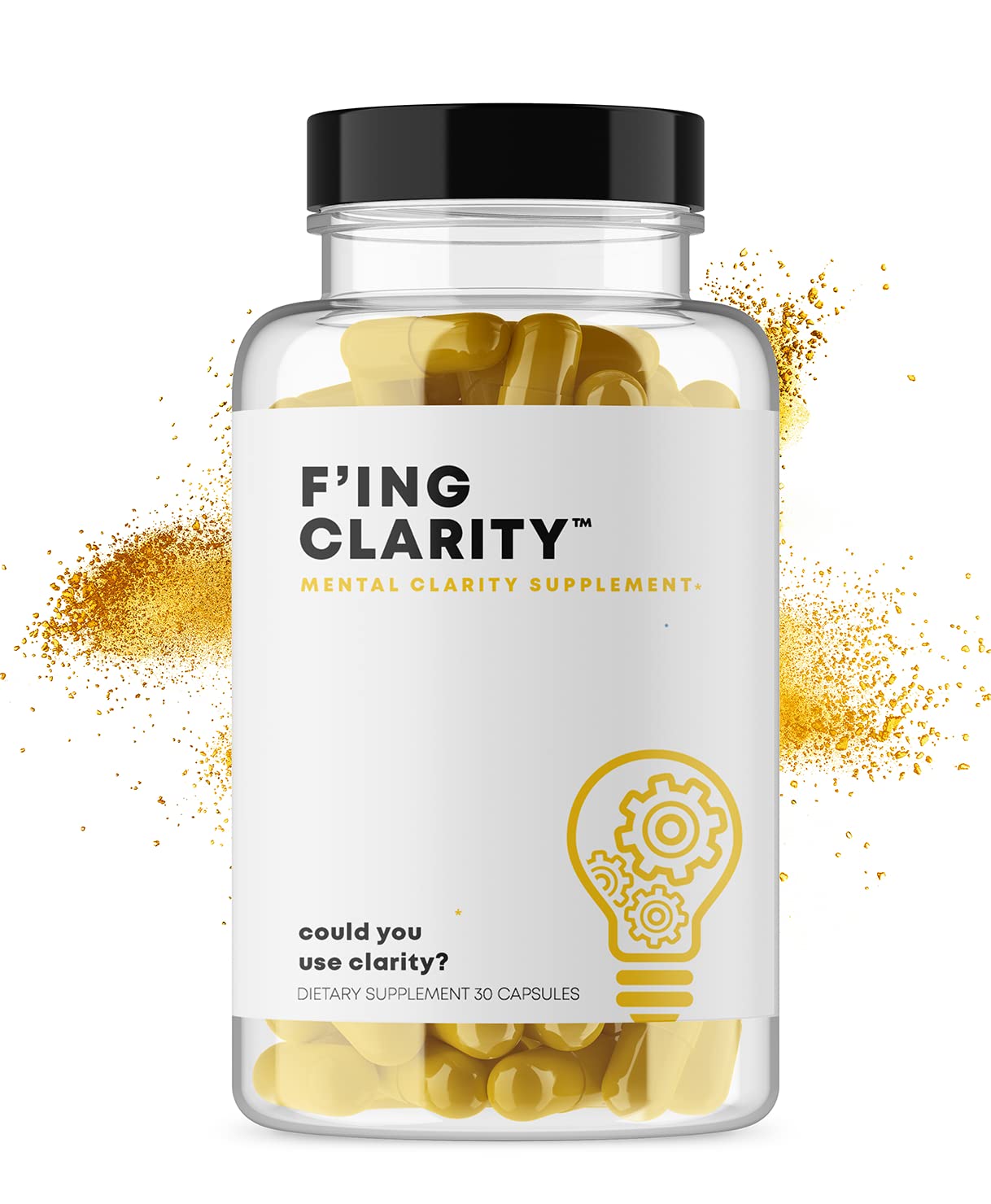 F'ing Clarity - Clarity, Memory + Brain Boosting Nootropic Supplement | Bacopa Extract, Phosphatidylserine 20%, Gingko Biloba Extract, Rhodiola Rosea Extract, DMAE Bitrartrate, B-12, Huperzine A F'ing Au supplements