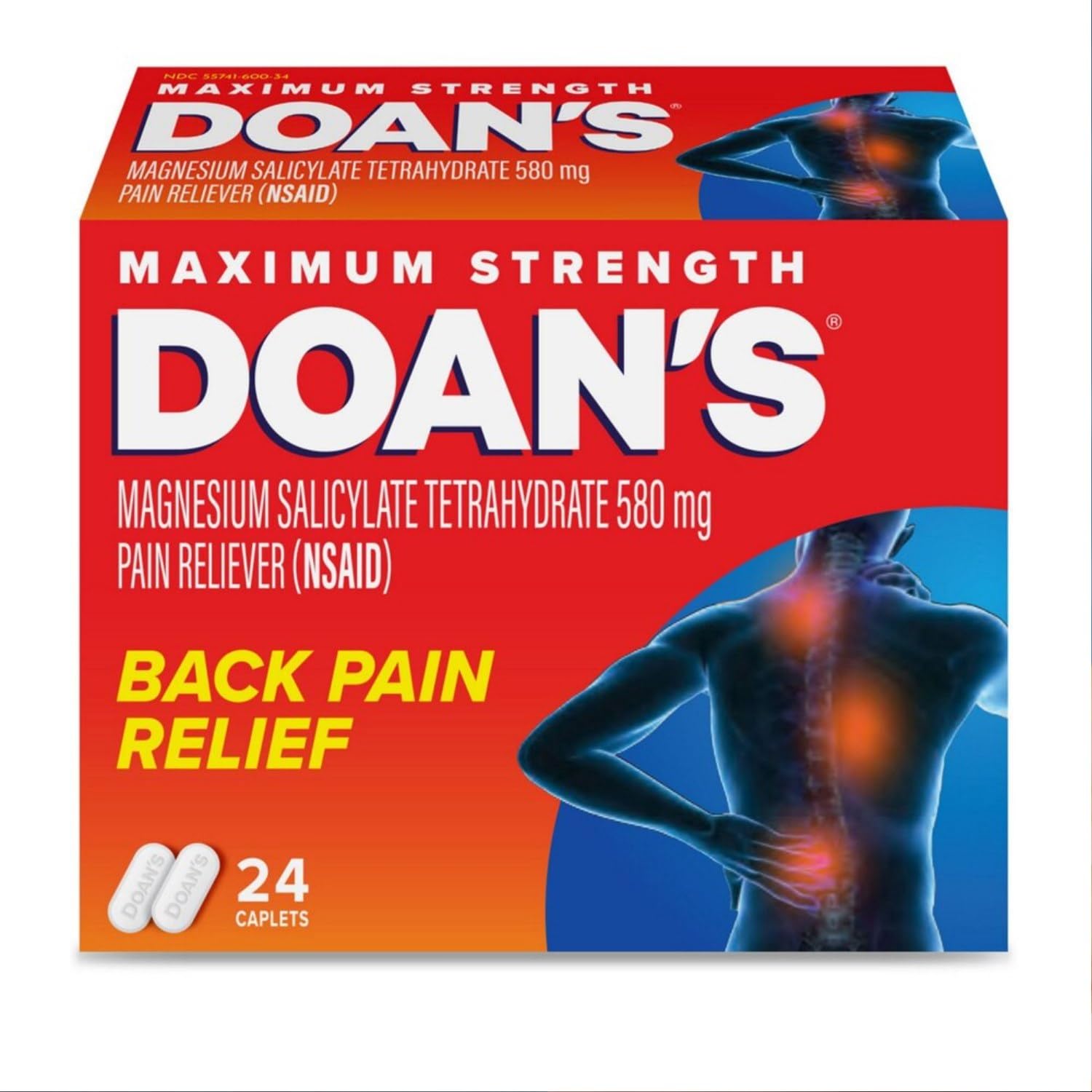 Doans Extra Strength Pain Reliever 24 Count (Pack of 4) Doans Au supplements