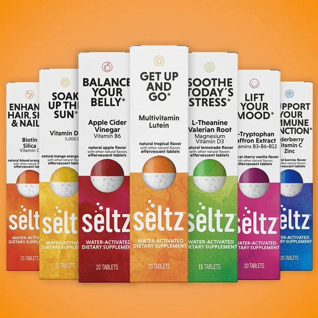 Seltz® Get Up and Go – Effervescent Multivitamin with Lutein for Daily Energy, Eye Health & Antioxidant Support Seltz Au supplements