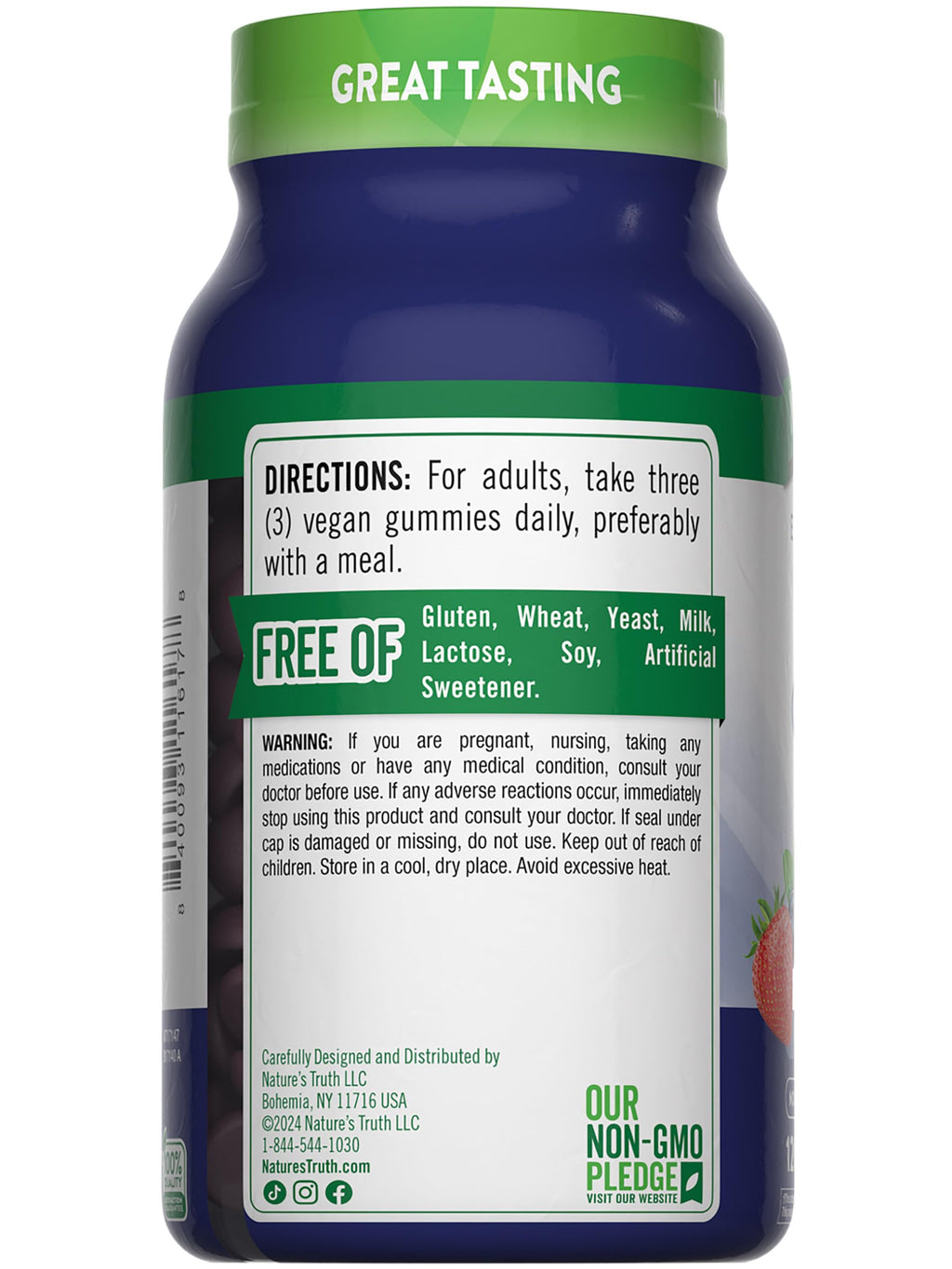 Nature's Truth Zinc Gummies for Adults | 50mg | 120 Count | Vegan, Non-GMO & Gluten Free Supplement | Mixed Berry Flavor