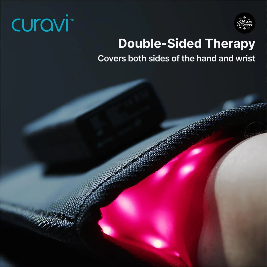 CURAVI Wellness Glove - Enhanced Comfort & Support for Hands and Wrists with Advanced Red CURAVI Au supplements