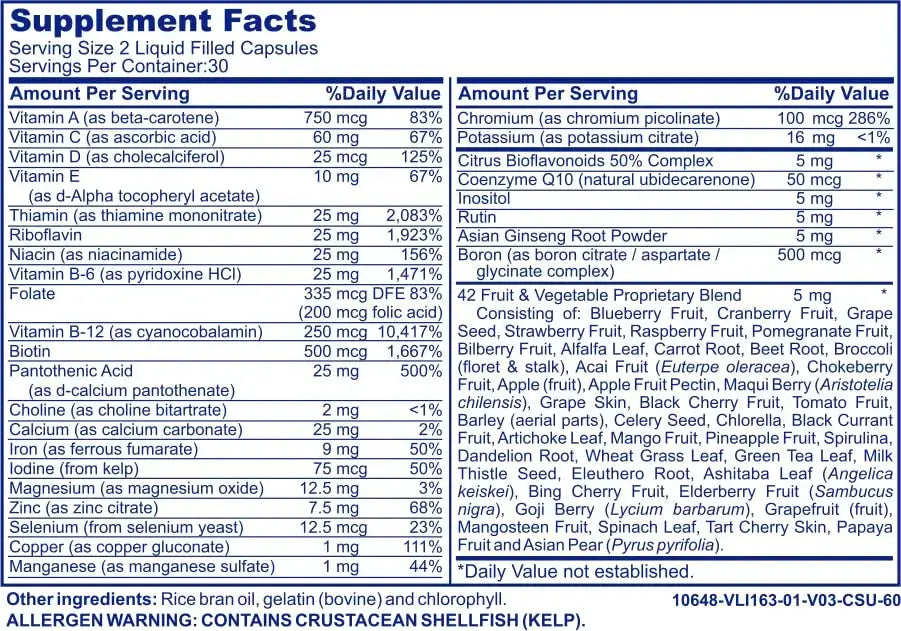 VIGOR ANGEL Multivitamin, 60 Liquid Capsules VIGOR ANGEL Au supplements