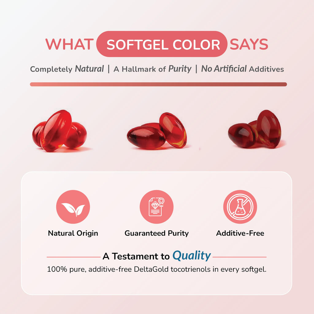WELLNESS EXTRACT Eannatto Tocotrienols Vitamin E Supplements Tocopherol Free, Non-GMO, Gluten Free & Antioxidant (125MG 60 Softgels)