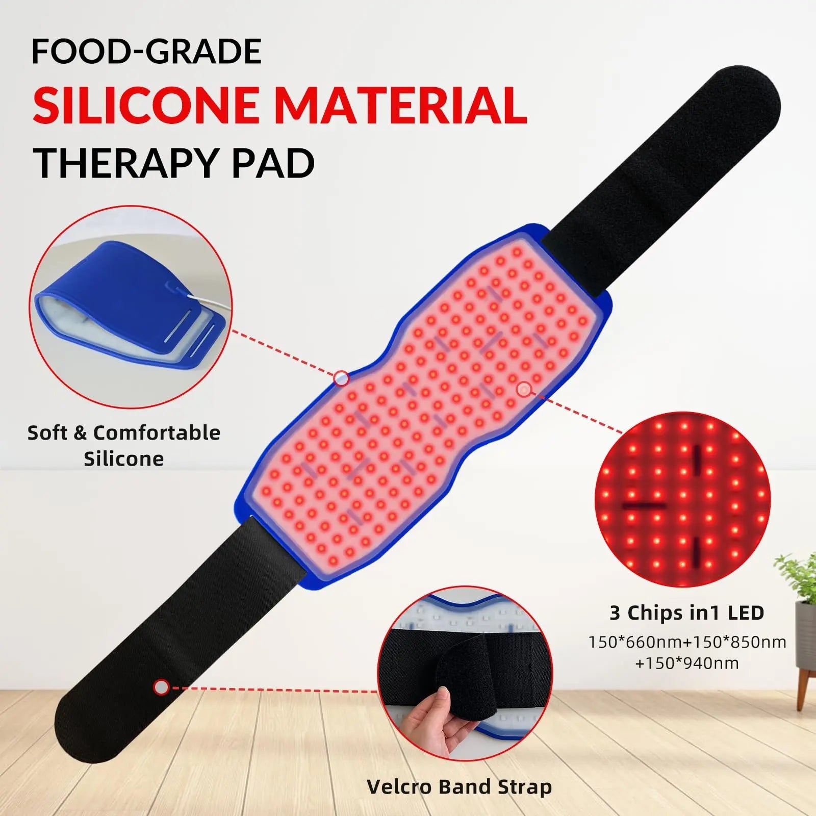 Yoveck Red Light Therapy Belt, Silicone Red Light Therapy Pad Near Infrared Light Therapy Yoveck Au supplements