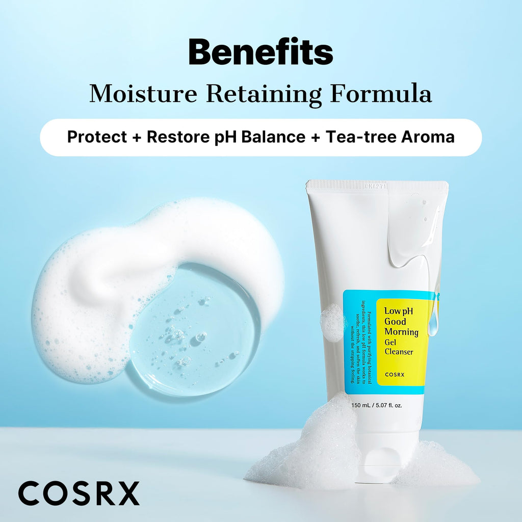 COSRX Low pH Good Morning Gel Face Cleanser, 5.07 fl oz, BHA Face Wash, Daily Mild Face Cleanser for Sensitive Skin