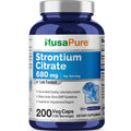 NusaPure Strontium Citrate - Suitable for Vegetarian/Vegan, Non - GMO - 680 mg 200 Capsules NusaPure Au supplements