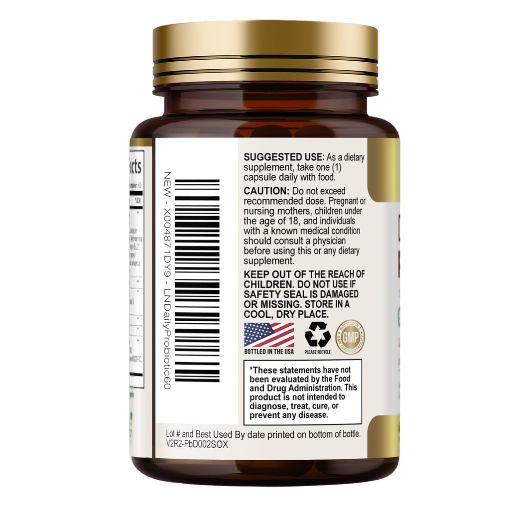 Probiotics 50 Billion CFU per Serving - 10 Strains + Prebiotics - Digestive Health, Gut & Immune Support - Occasional Constipation, Gas & Bloating Support for Women & Men, Bottled USA - 60 Capsules Health Nutrition Naturals Au supplements