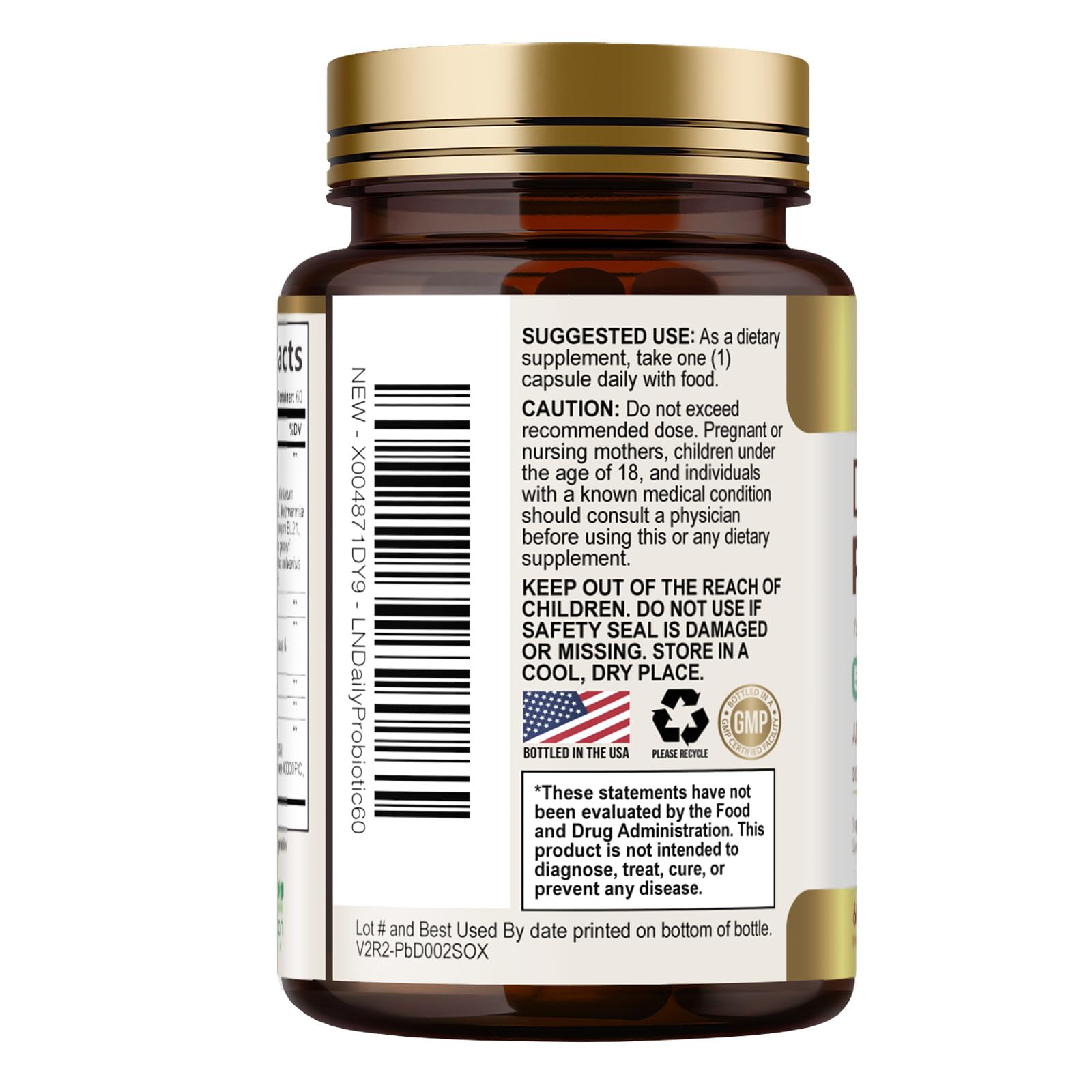 Probiotics 50 Billion CFU per Serving - 10 Strains + Prebiotics - Digestive Health, Gut & Immune Support - Occasional Constipation, Gas & Bloating Support for Women & Men, Bottled USA - 60 Capsules Health Nutrition Naturals Au supplements