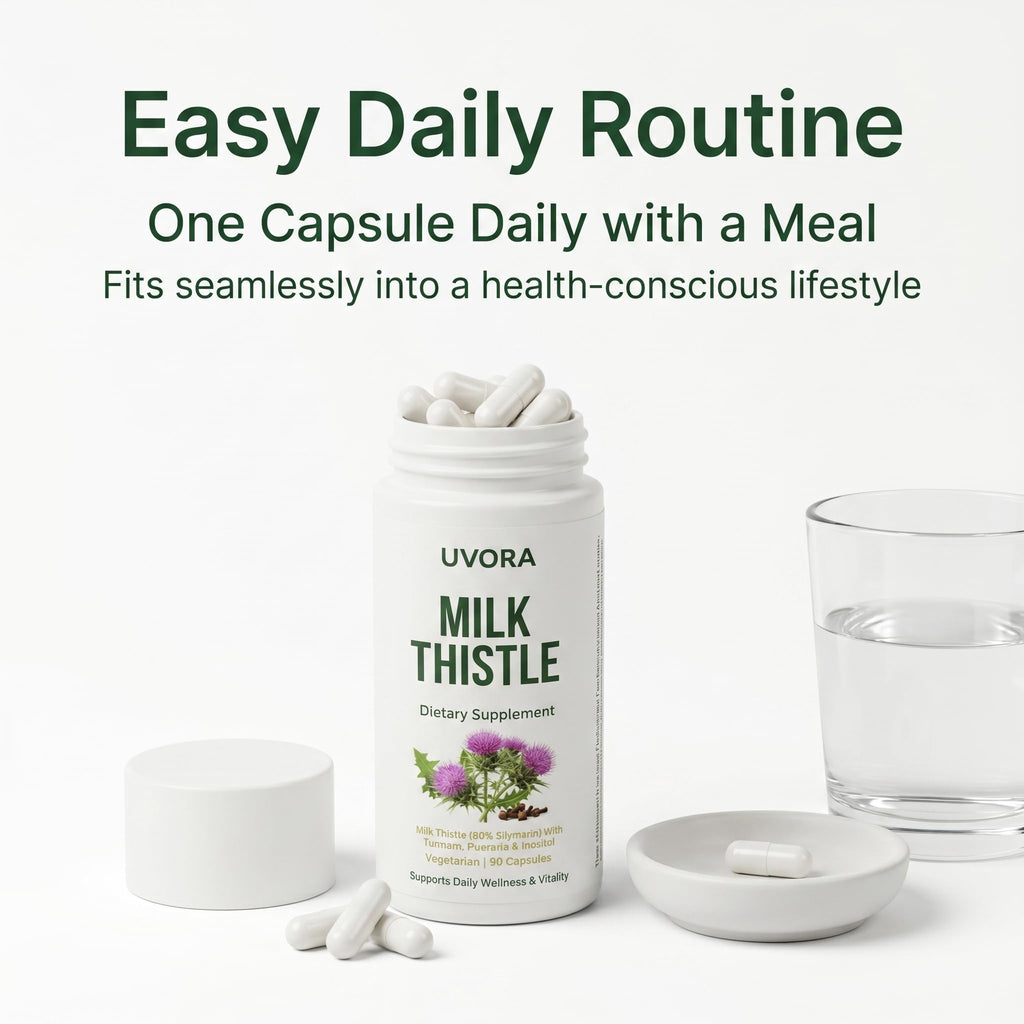 Uvora - Milk Thistle Extract,Uvora Premium Herbal Supplement with Milk Thistle Extract & Antioxidants – Supports Natural ification
