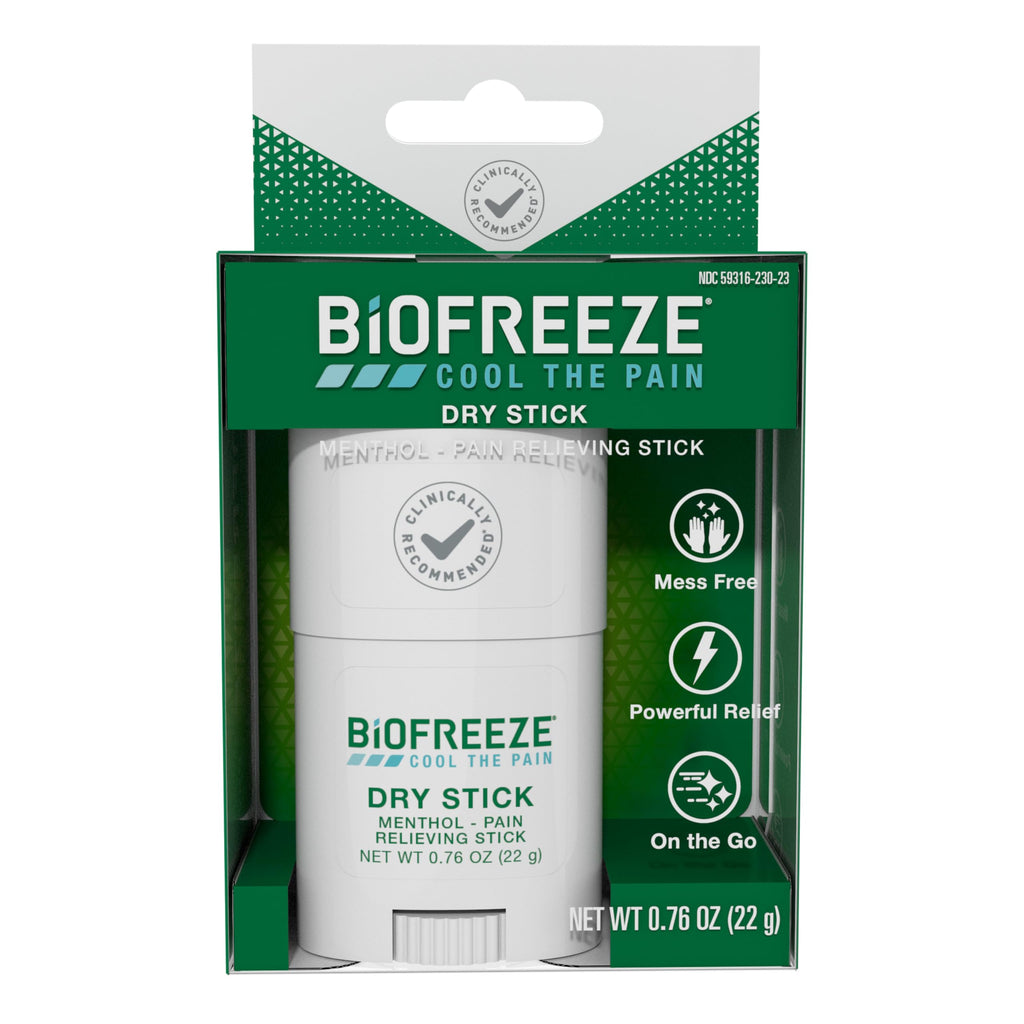 Biofreeze Dry Stick, Mess-Free Relief for Neck, Shoulder, Knee, Hip, Hand & Joint, Cooling Menthol Pain Relief Stick, Up to 100 Uses Biofreeze Au supplements
