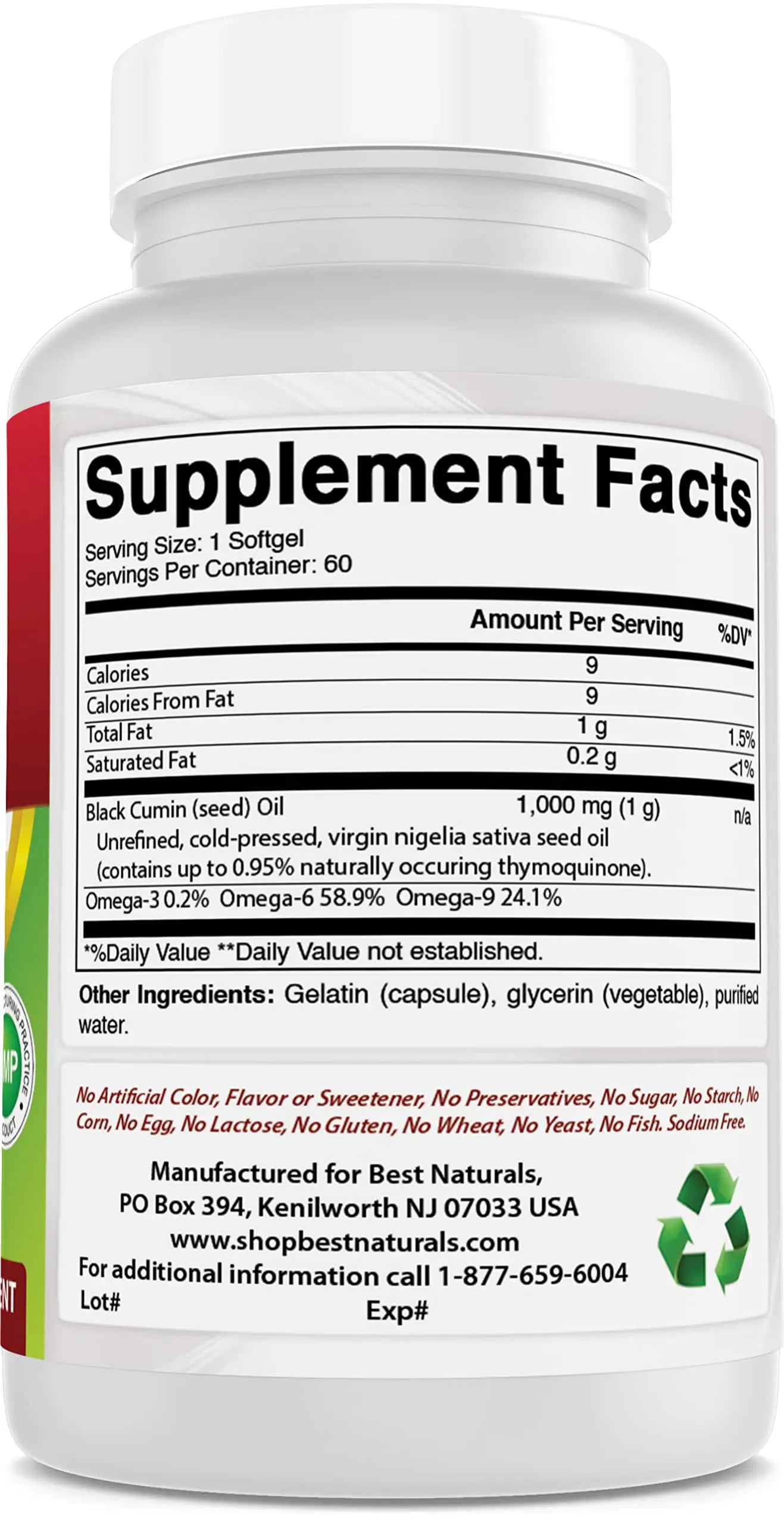 Best Naturals 2 Packs Black Seed Oil Capsules 1000 mg (Non-GMO) Nigella Sativa Best Naturals Au supplements