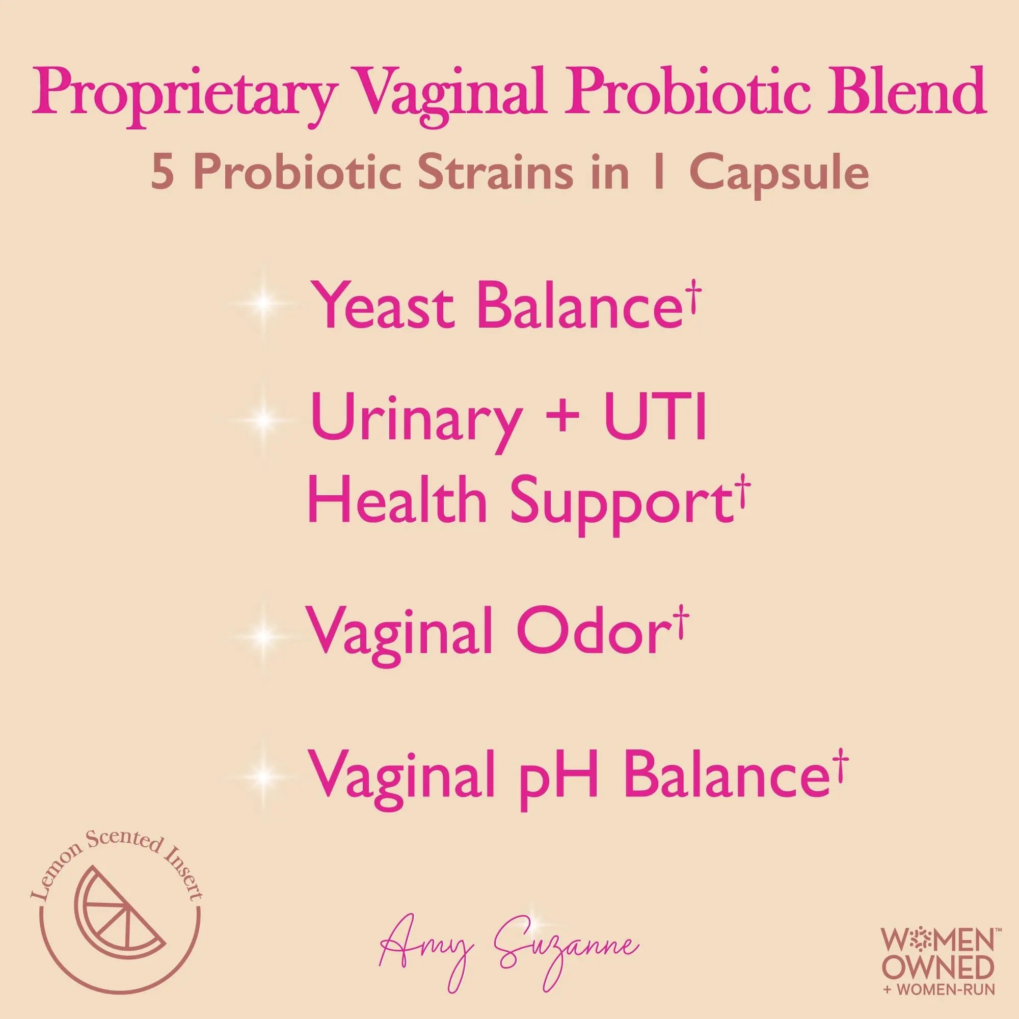 Amy Suzanne Vaginal Probiotics for Women - 10 Billion CFU Probiotic for pH Balance and Urinary Tract Health Amy Suzanne Au supplements
