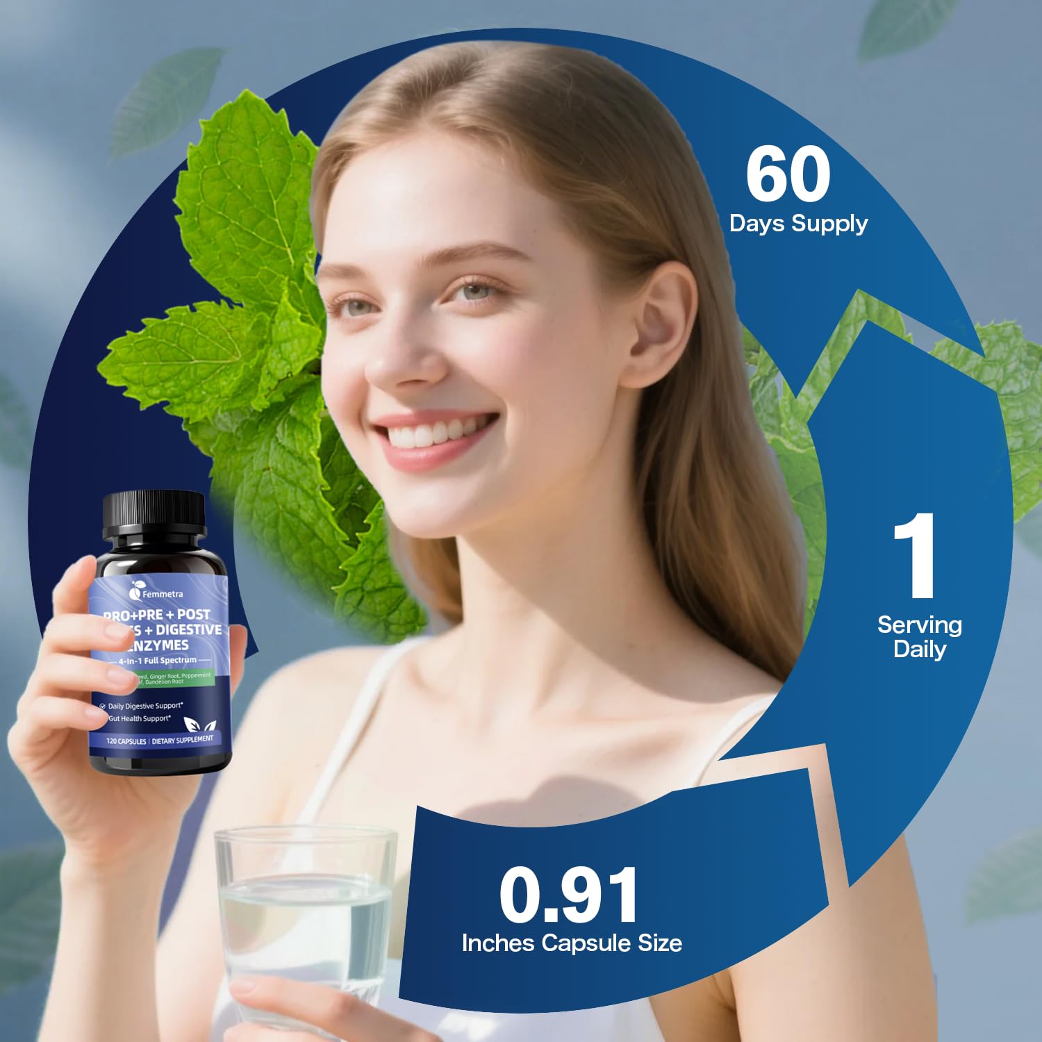 Ultra Probiotics for Women Men 200 Billion CFU - 36 Strains 14 Digestive Enzymes, 4 Anti-Bloat Herbs, 3 Prebiotic Fibers & 4 Postbiotics, Gut, Digestive, Regularity