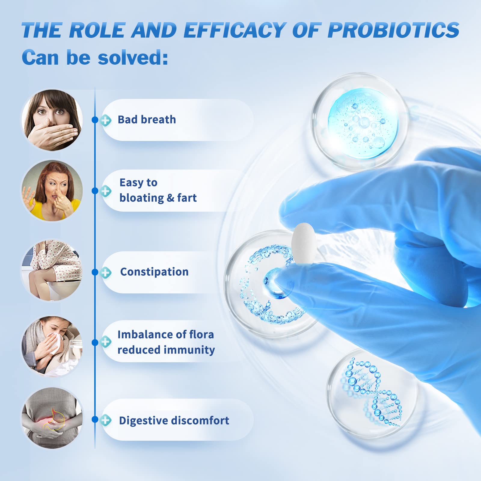 OMOGS Probiotics 90 Billion CFUs 18 Strains, with 3 Organic Prebiotics & Vitamin C, Nutritional Supplement for Women, Men & Kids, Support Metabolism