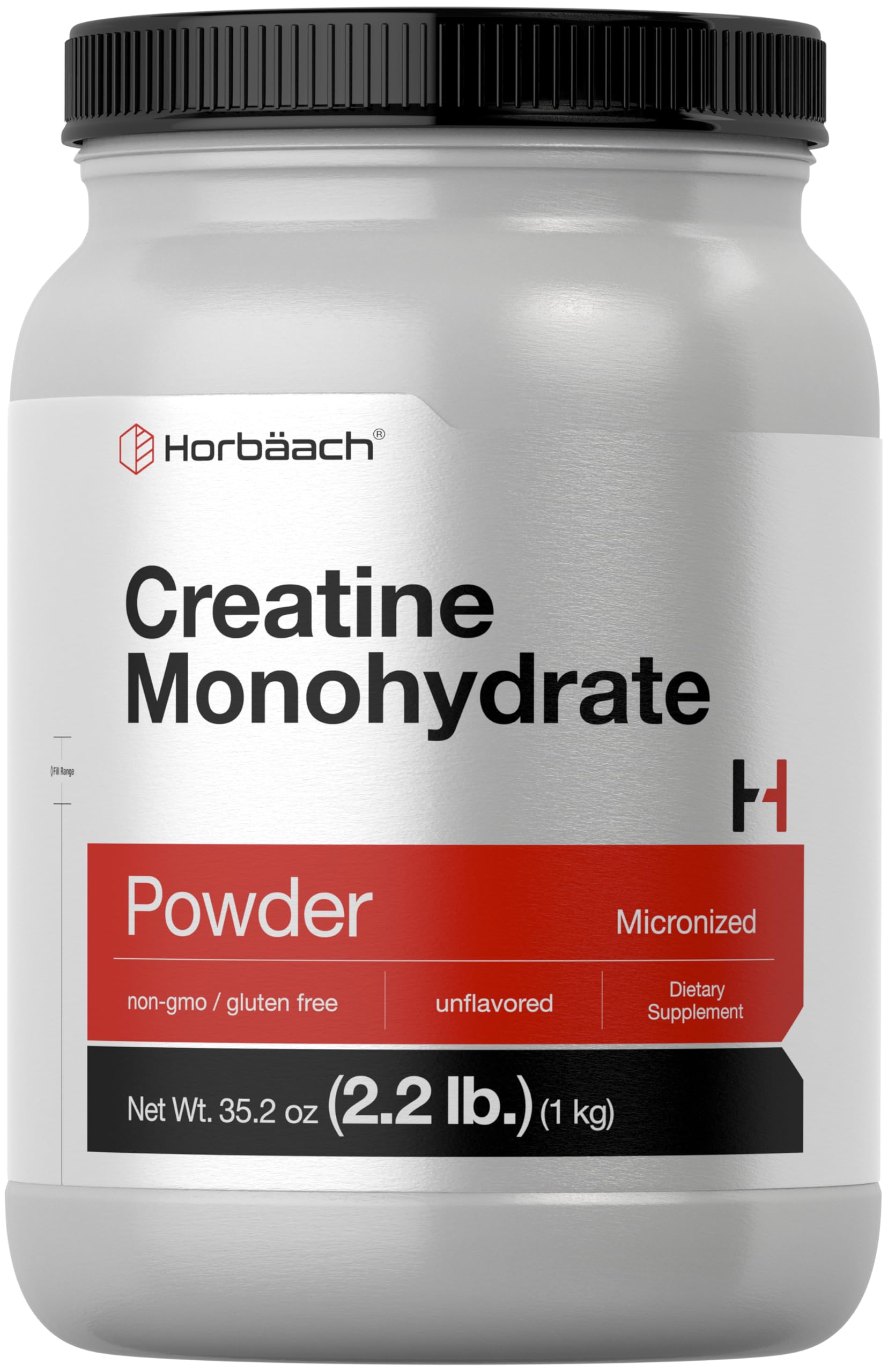 Horbäach Creatine Monohydrate Powder | 2.2lbs (35.2 oz) | Micronized and Unflavored | Vegetarian, Non-GMO, and Gluten Free Supplement Horbäach Au supplements