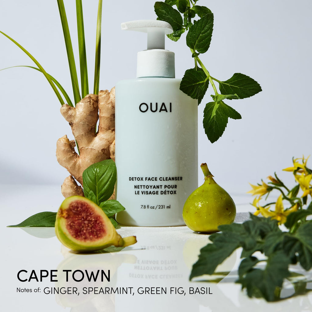 OUAI Detox Facial Cleanser - Deep Cleansing Face Wash with Glycolic Acid, Niacinamide & PHA - Removes Sweat, Dirt & Oil Without Drying - Gentle Face Cleanser for Post-Workout (7.8 Fl Oz) OUAI Au supplements