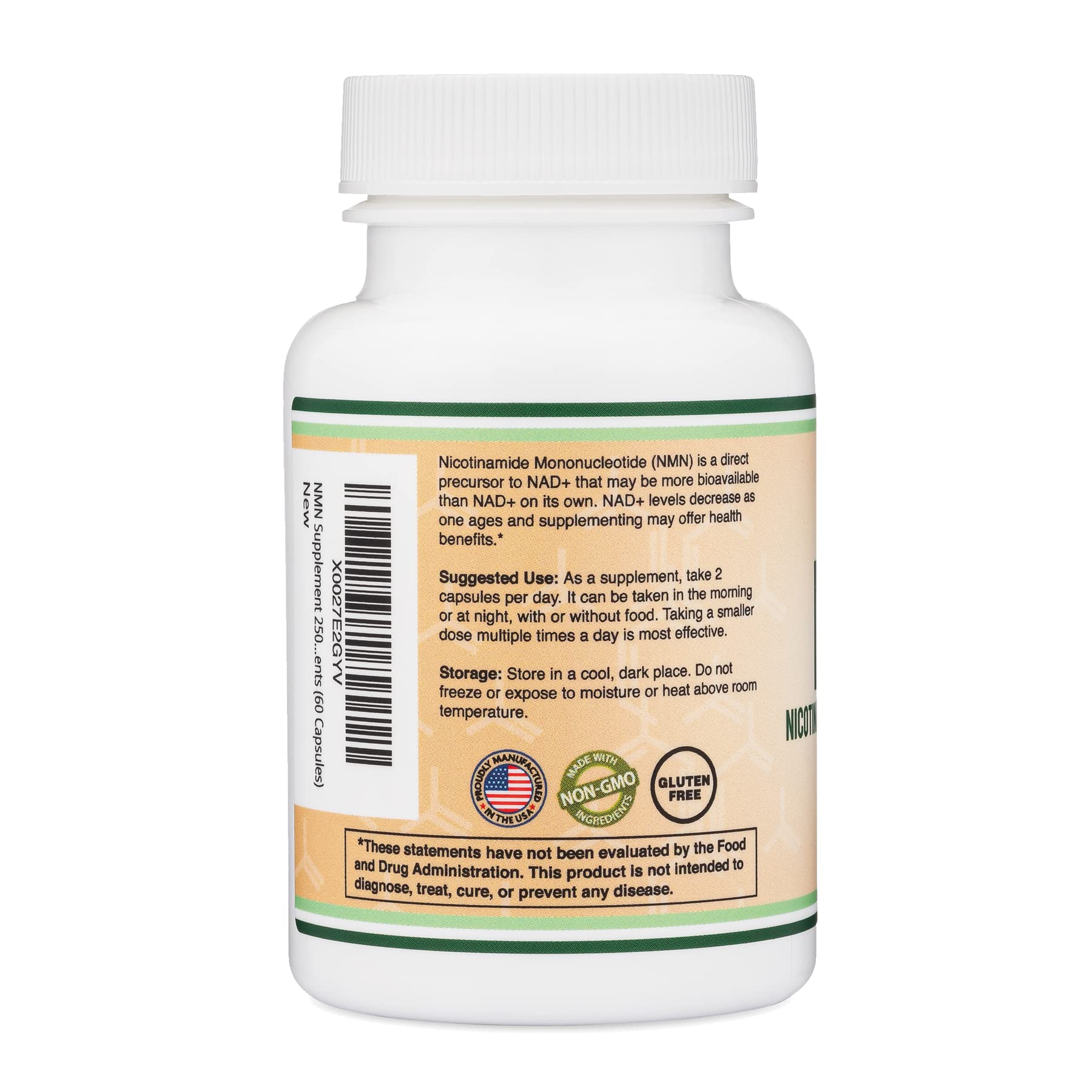 Double Wood Supplements NMN (Nicotinamide Mononucleotide) 250mg, 60 Capsules - 30 Servings, Gluten Free Double Wood Supplements Au supplements
