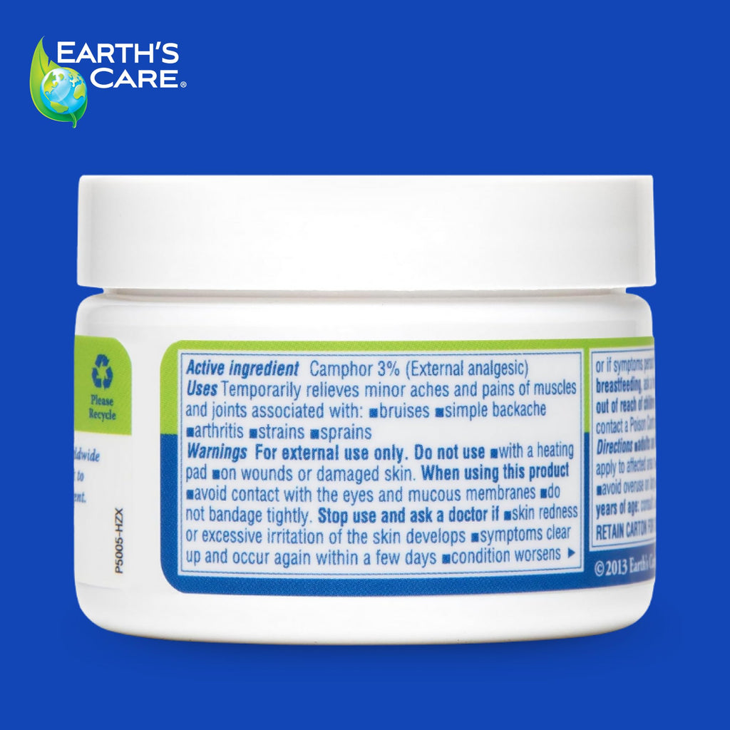 Earth's Care Muscle & Joint Rub - for Sore Muscles, Bruises, Aches and Strains - 2.5 OZ. Earth's Care Au supplements