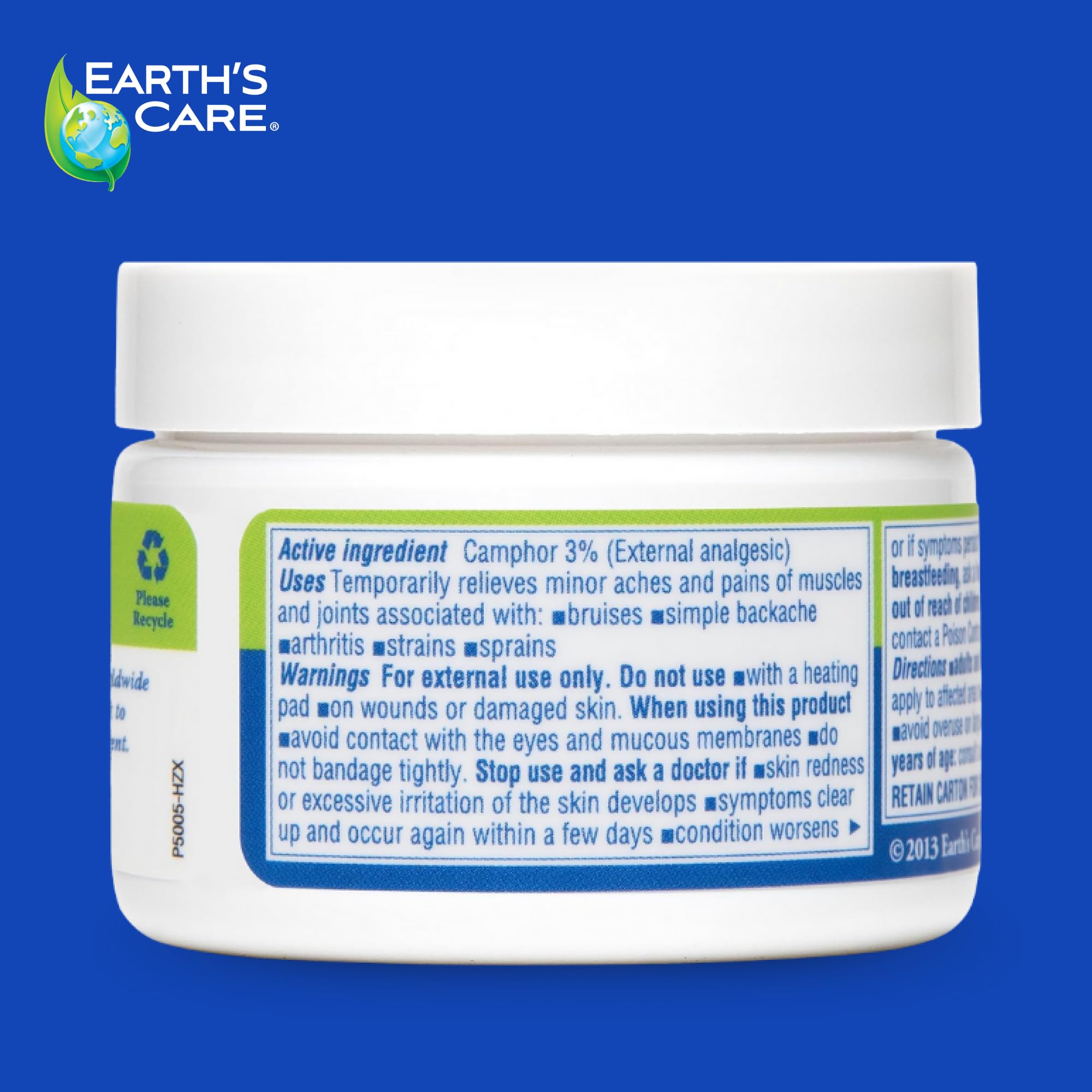 Earth's Care Muscle & Joint Rub - for Sore Muscles, Bruises, Aches and Strains - 2.5 OZ. Earth's Care Au supplements