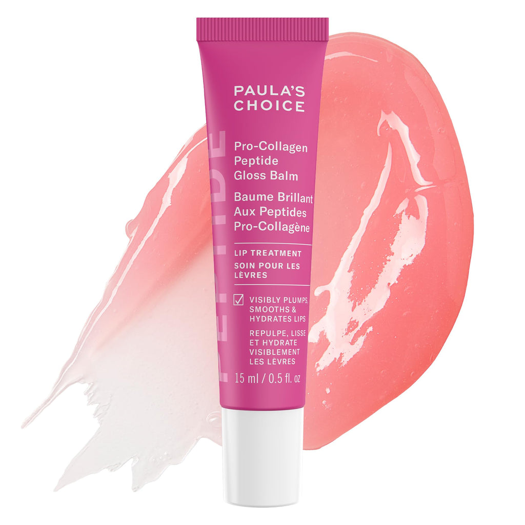 Paula’s Choice Pro-Collagen Peptide Gloss Lip Balm, Hydrates & Smooths Lips, Sheer & Glossy Finish for Fuller Lips